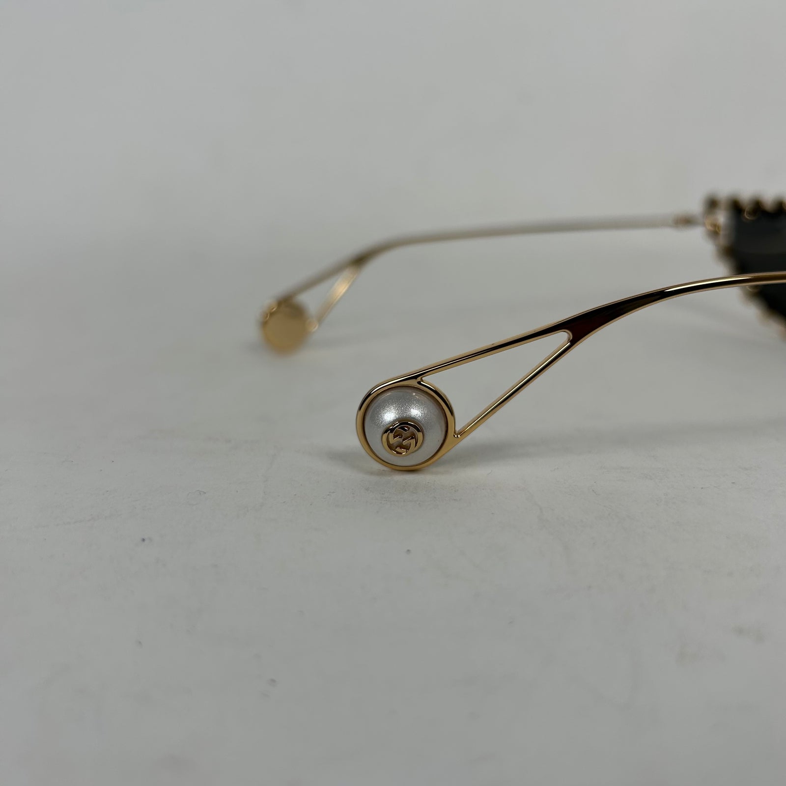 Gucci Metal Pearl Cat Eye Sunglasses