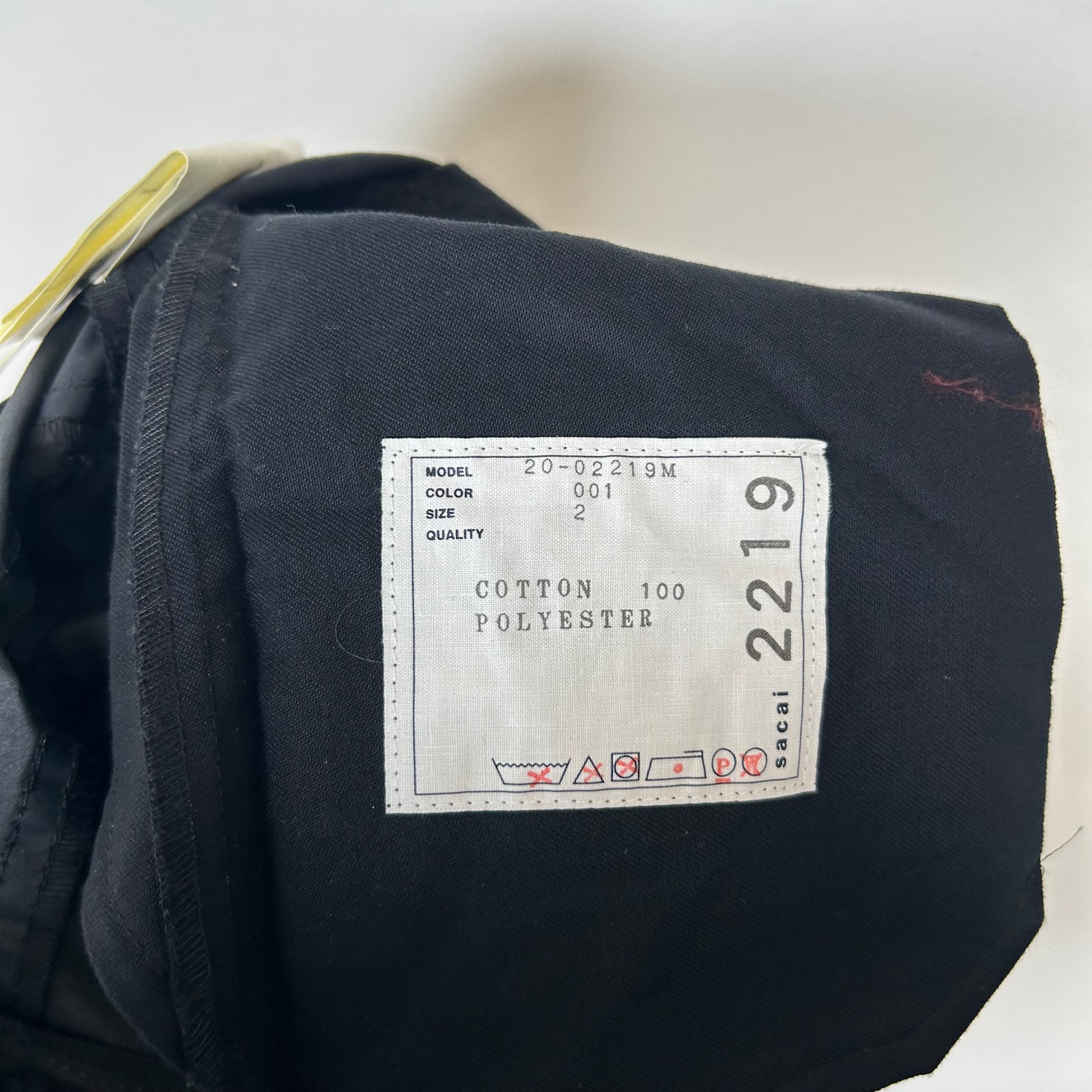 Sacai Black Patchwork Cargo Pants Size 2