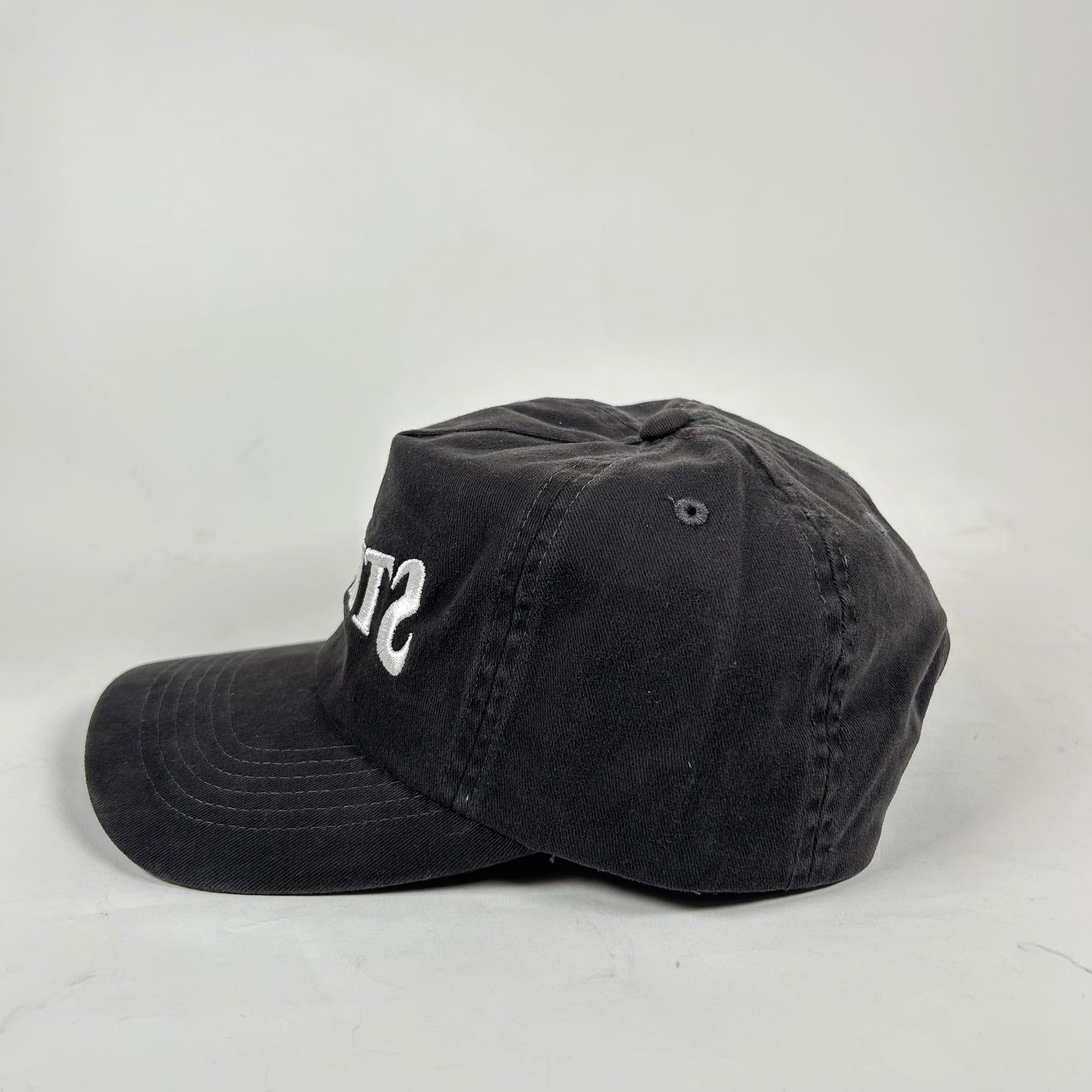 Street Commerce Black Mirrored Logo Distressed Snapback