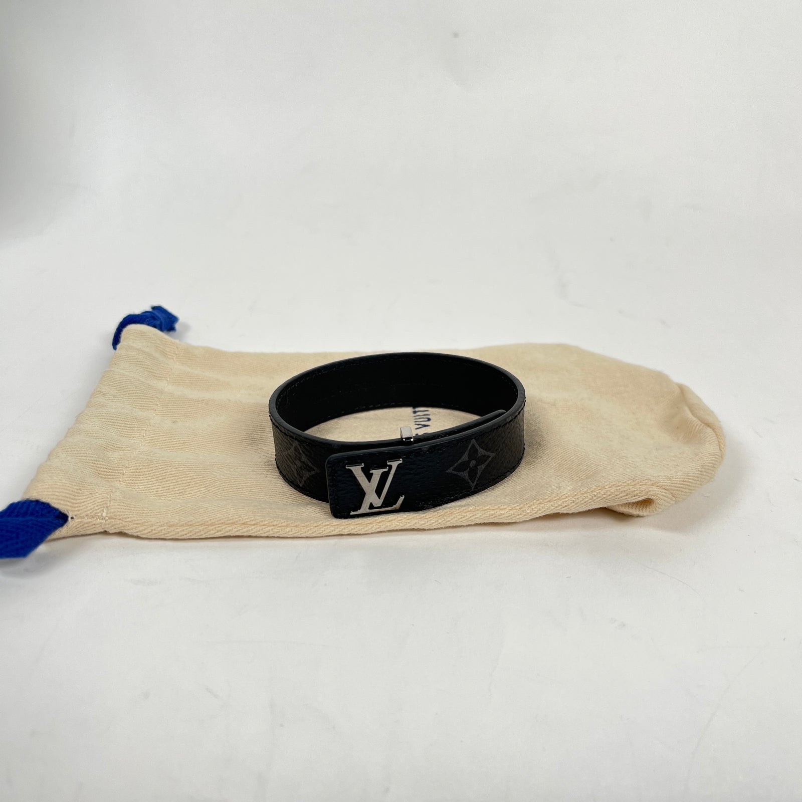 Louis Vuitton Black Monogram Slim Bracelet