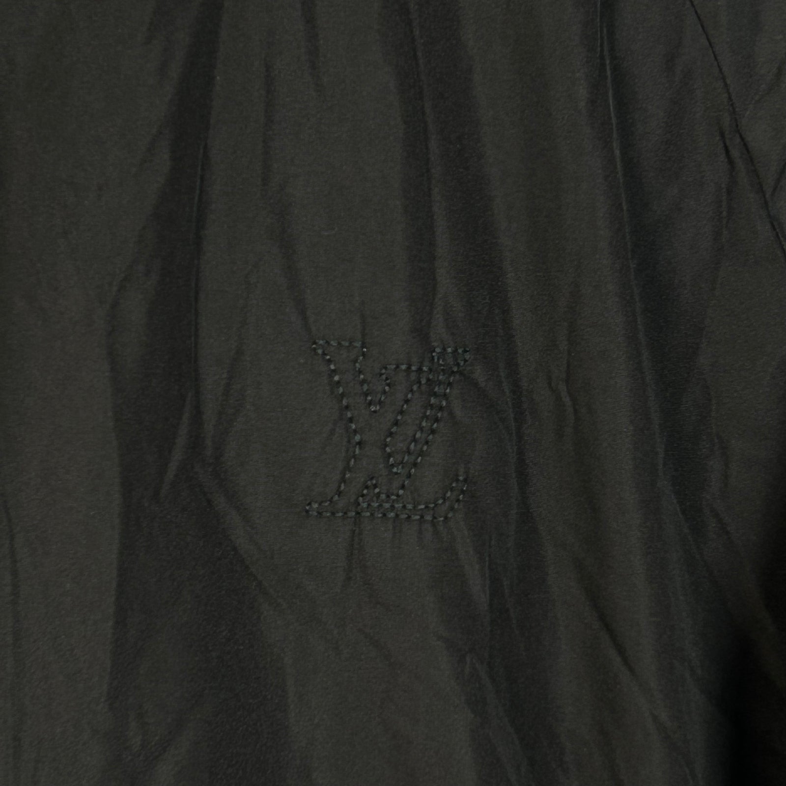 Louis Vuitton Black Flower Monogram Quilted Reversible Puffer Size 52