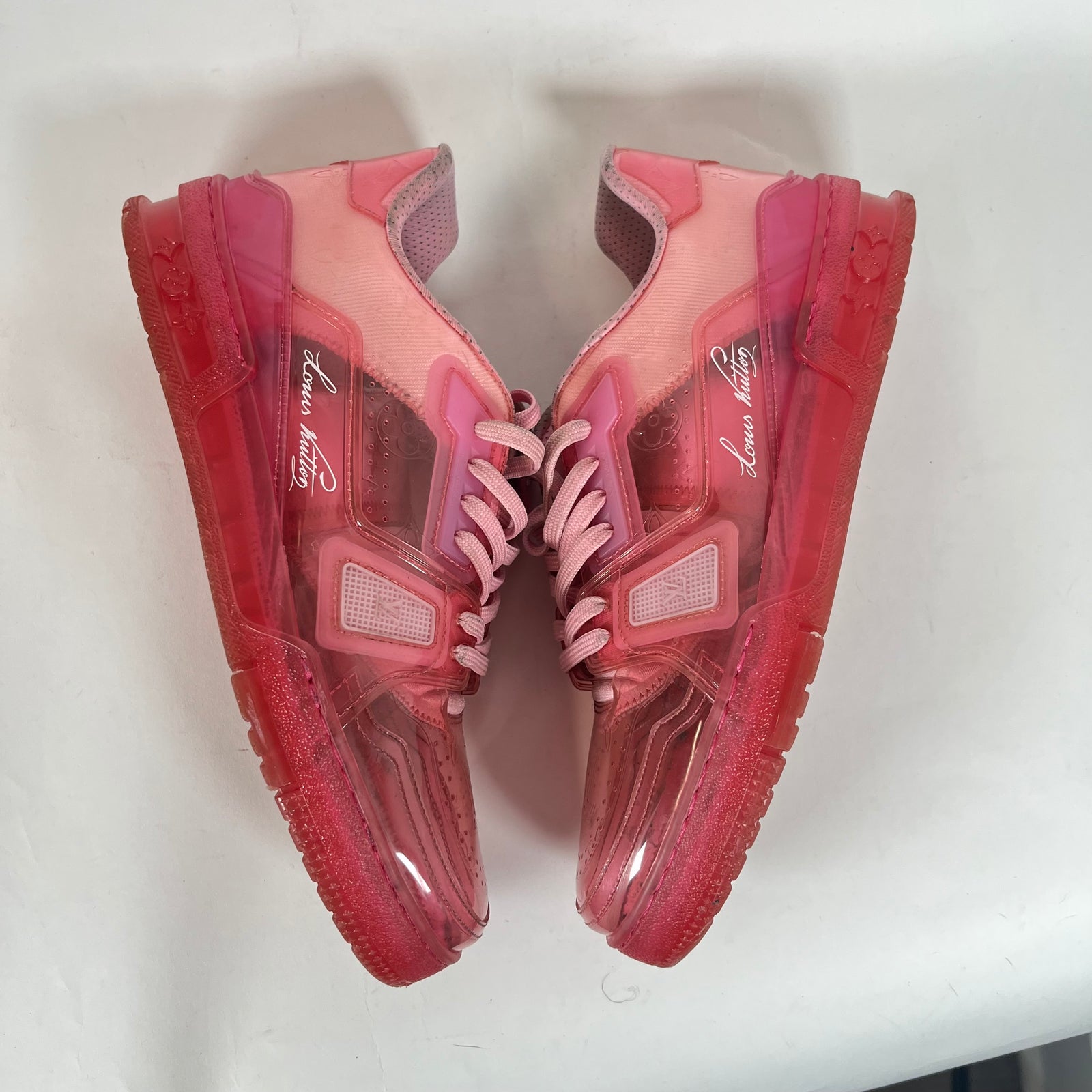 Louis Vuitton Pink Transparent Trainers LV 7.5