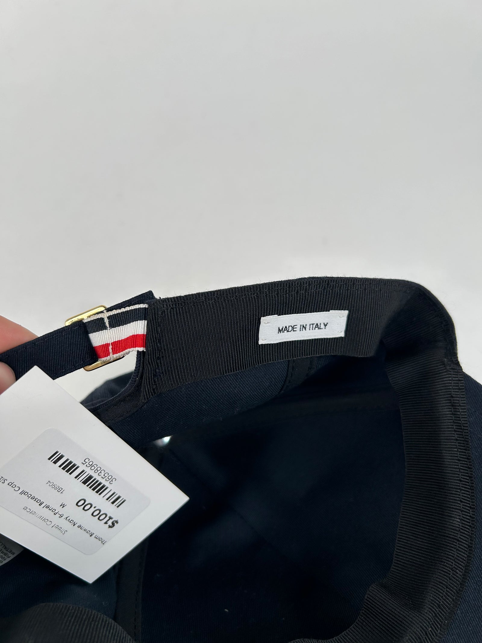 Thom Browne Navy 6-Panel Baseball Cap Size M