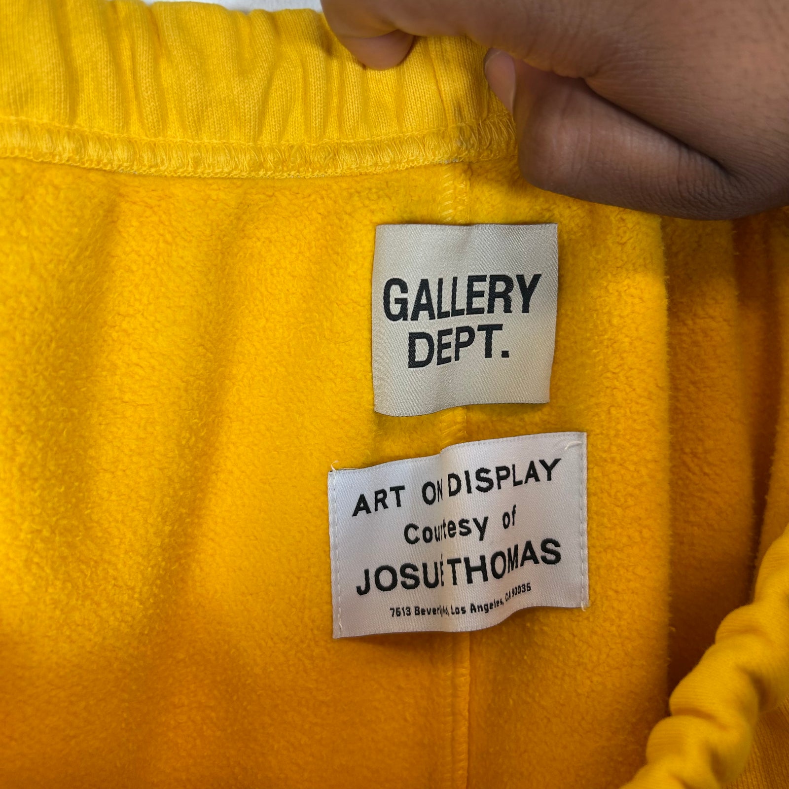 Gallery Dept Yellow Dept Logo Sweatpants Size L
