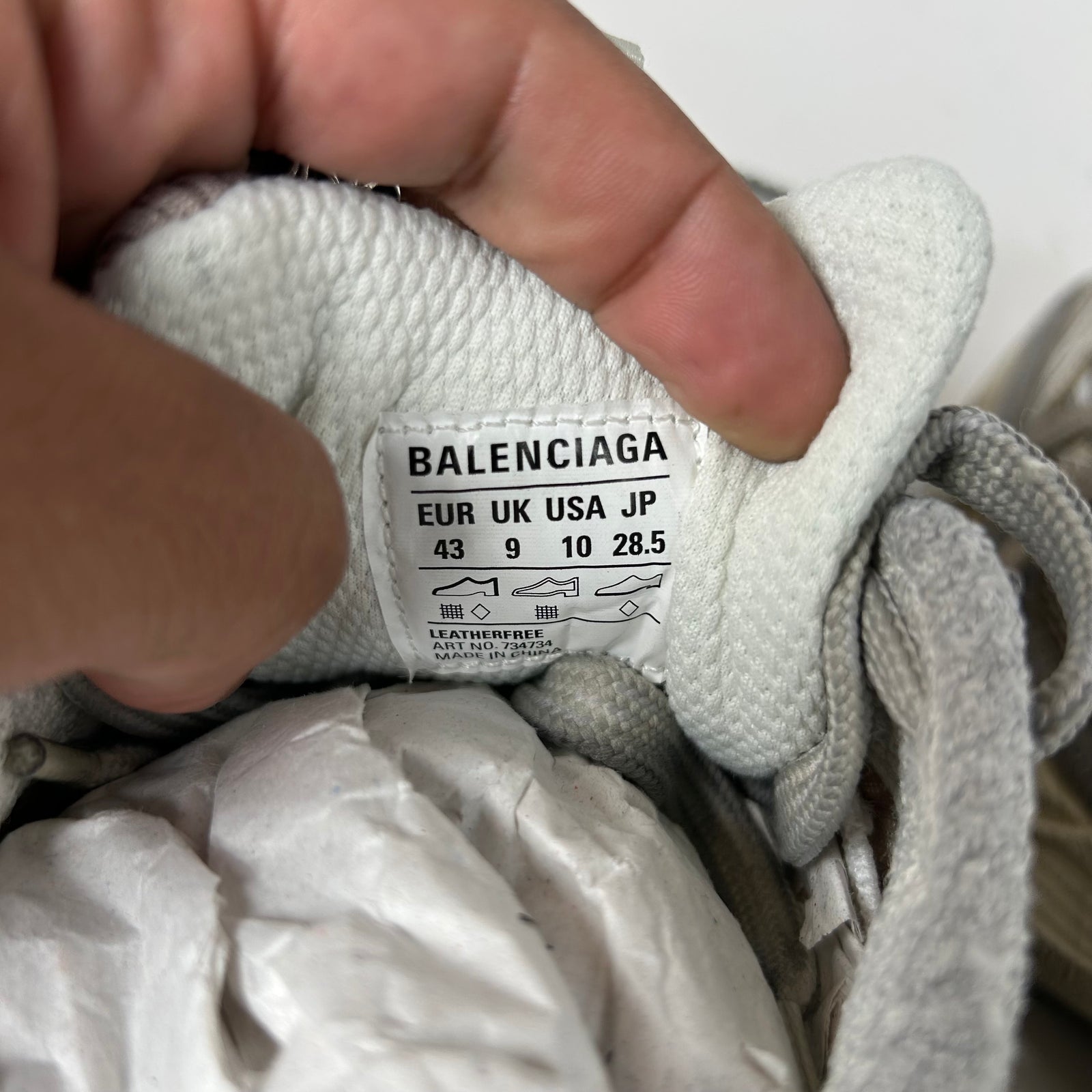 Balenciaga Eggshell 3XL Sneaker Size 43