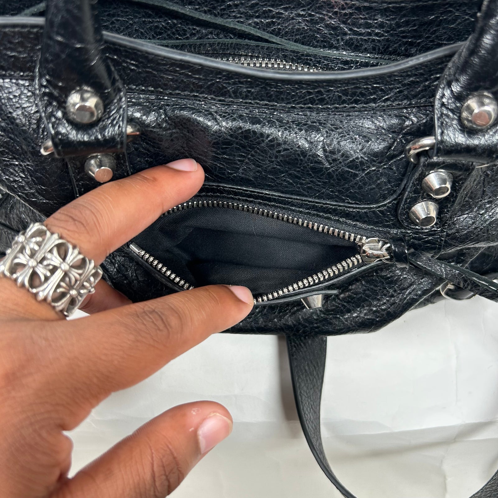 Balenciaga Black Le City Leather Bag