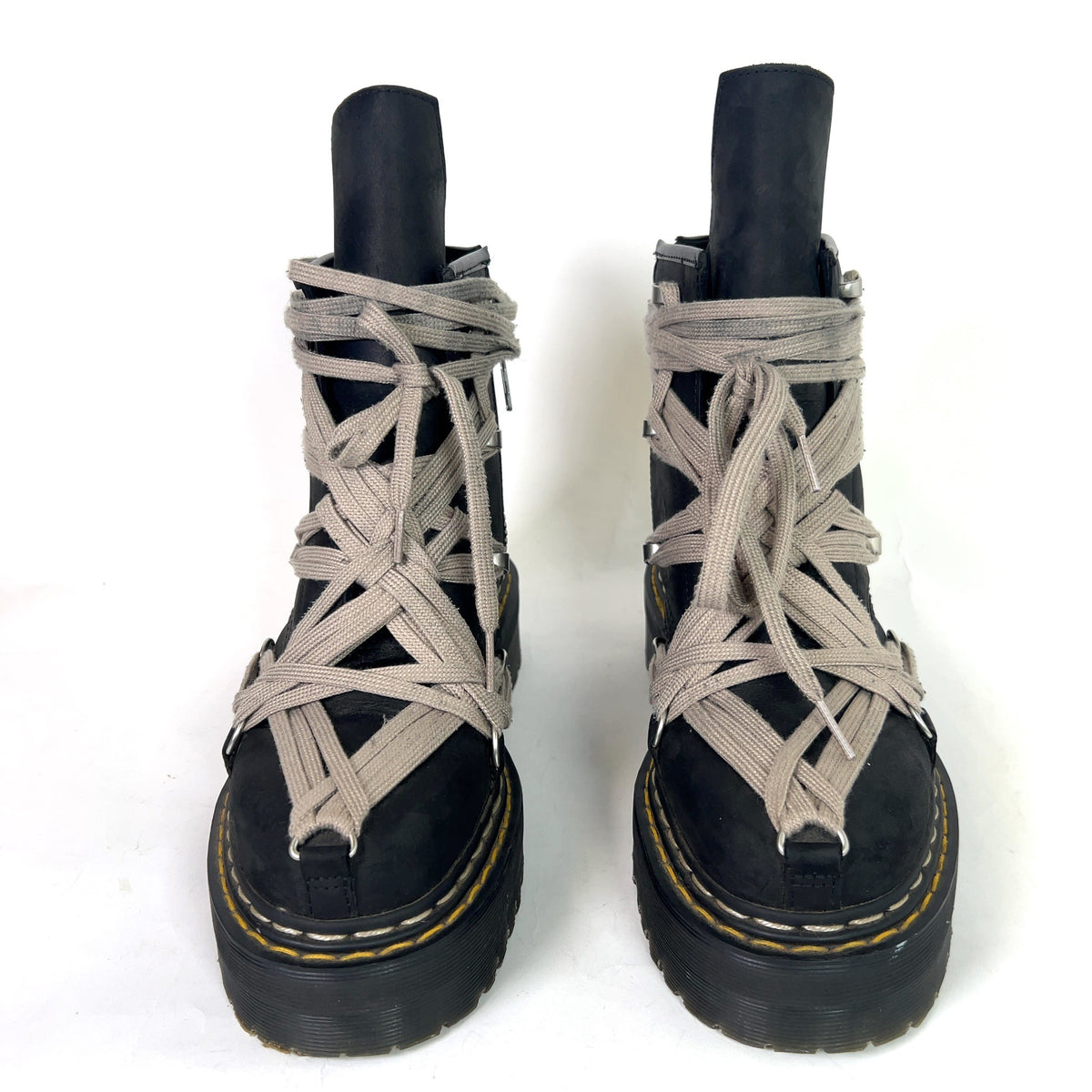 Rick Owens x Dr Martens 1460 Megalace Quad Sole Boots