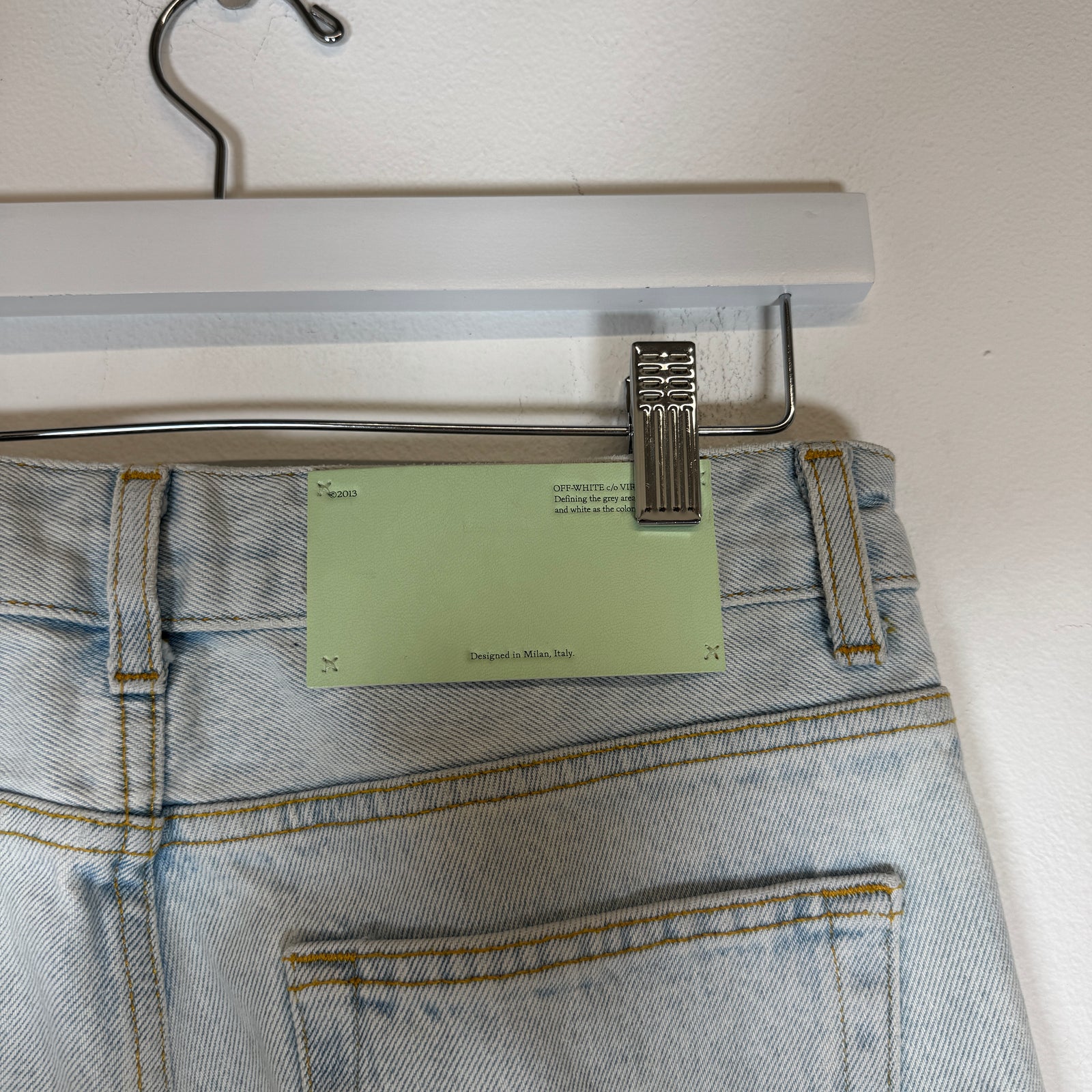 Off-White Bleach Blue Diag Slim Jeans Size 27