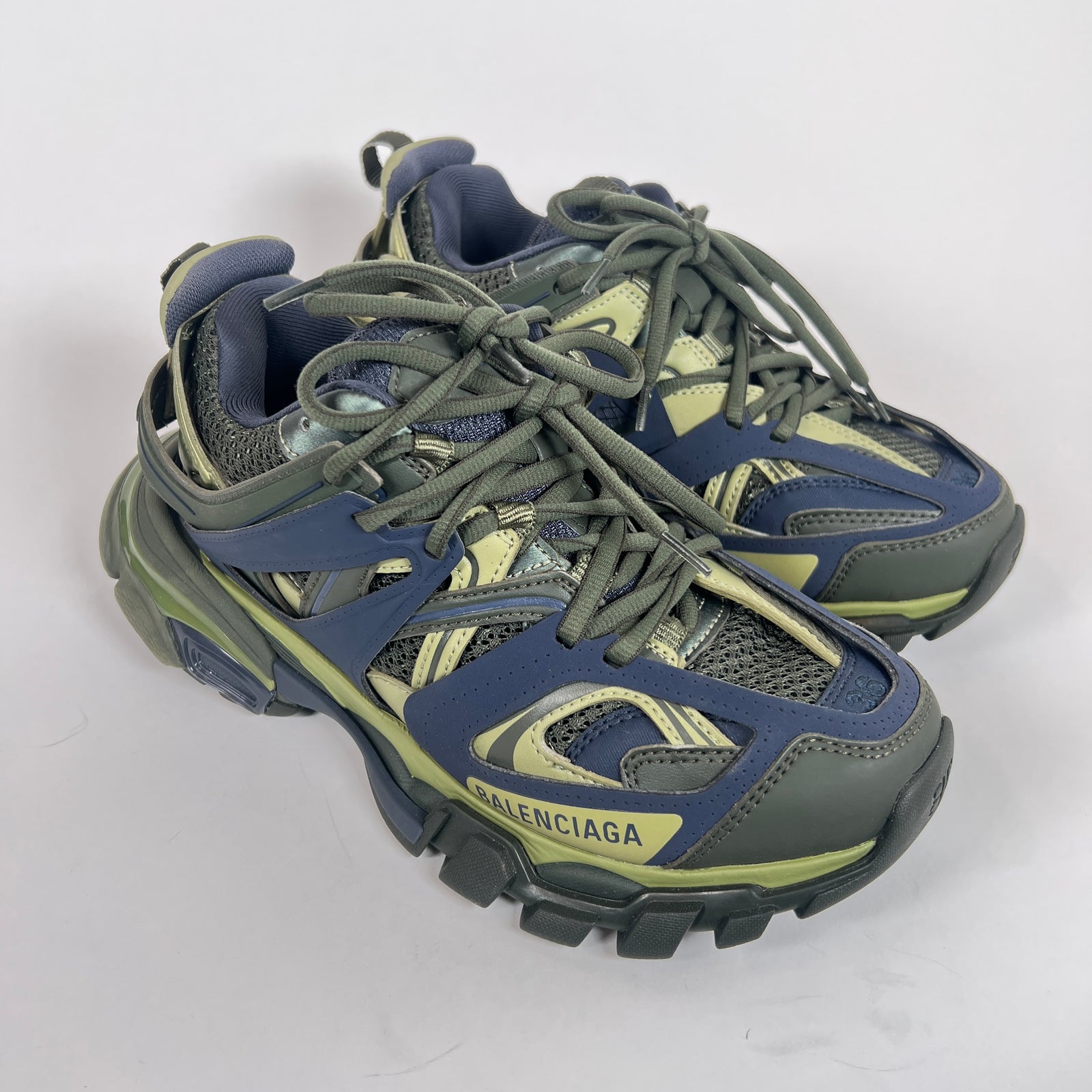 Balenciaga Olive/Navy Track Sneaker Size 36
