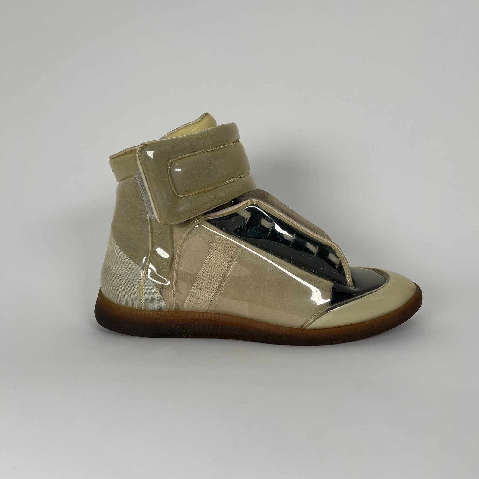 Maison Margiela Beige PVC Future High-Tops Size 43