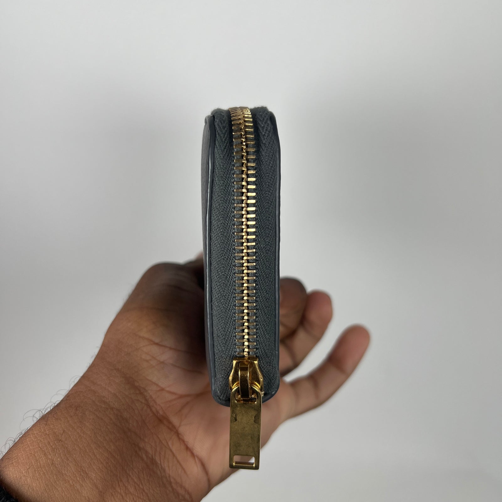 Saint Laurent Grey Zip-Around Wallet