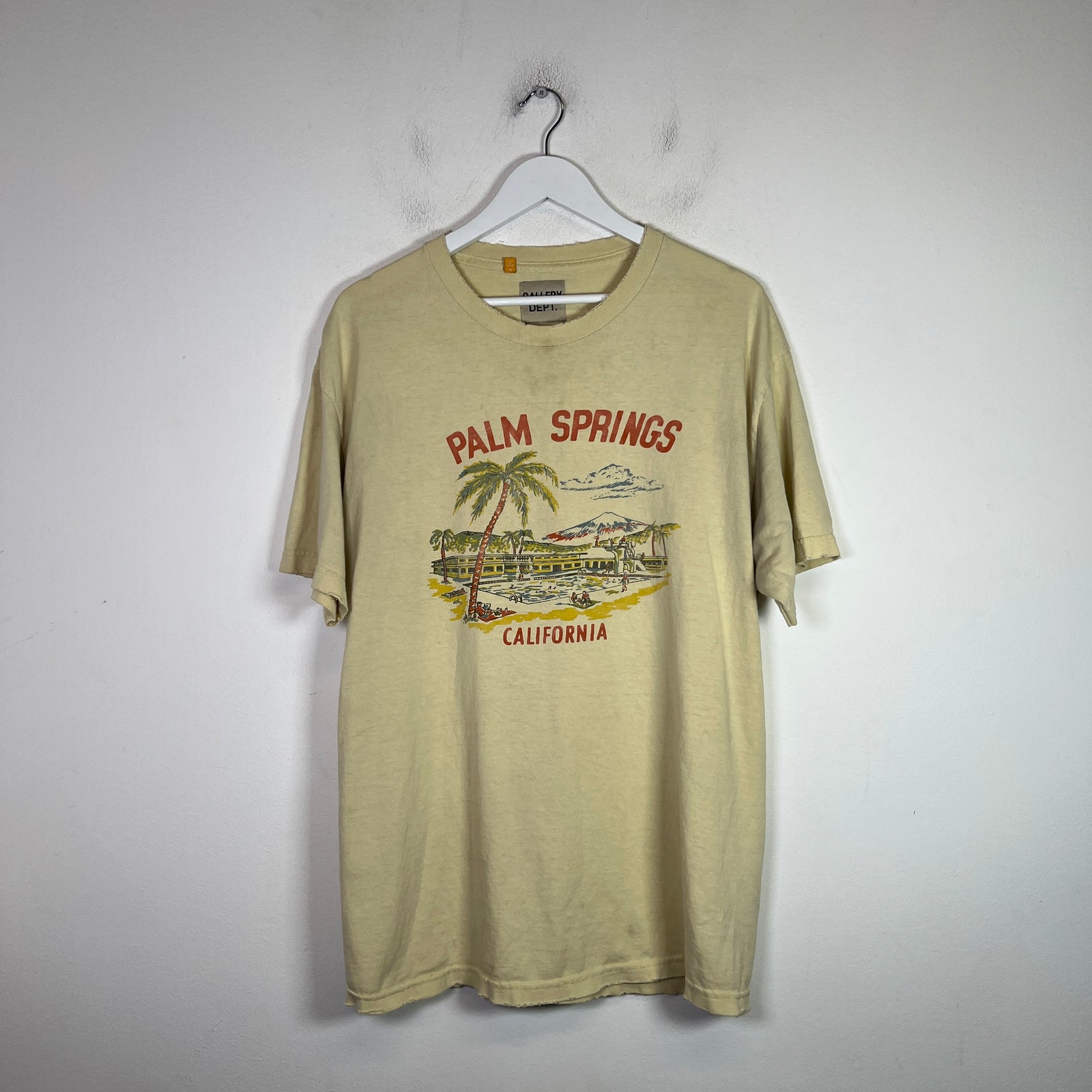 Gallery Dept Yellow Palm Springs T-Shirt Size L
