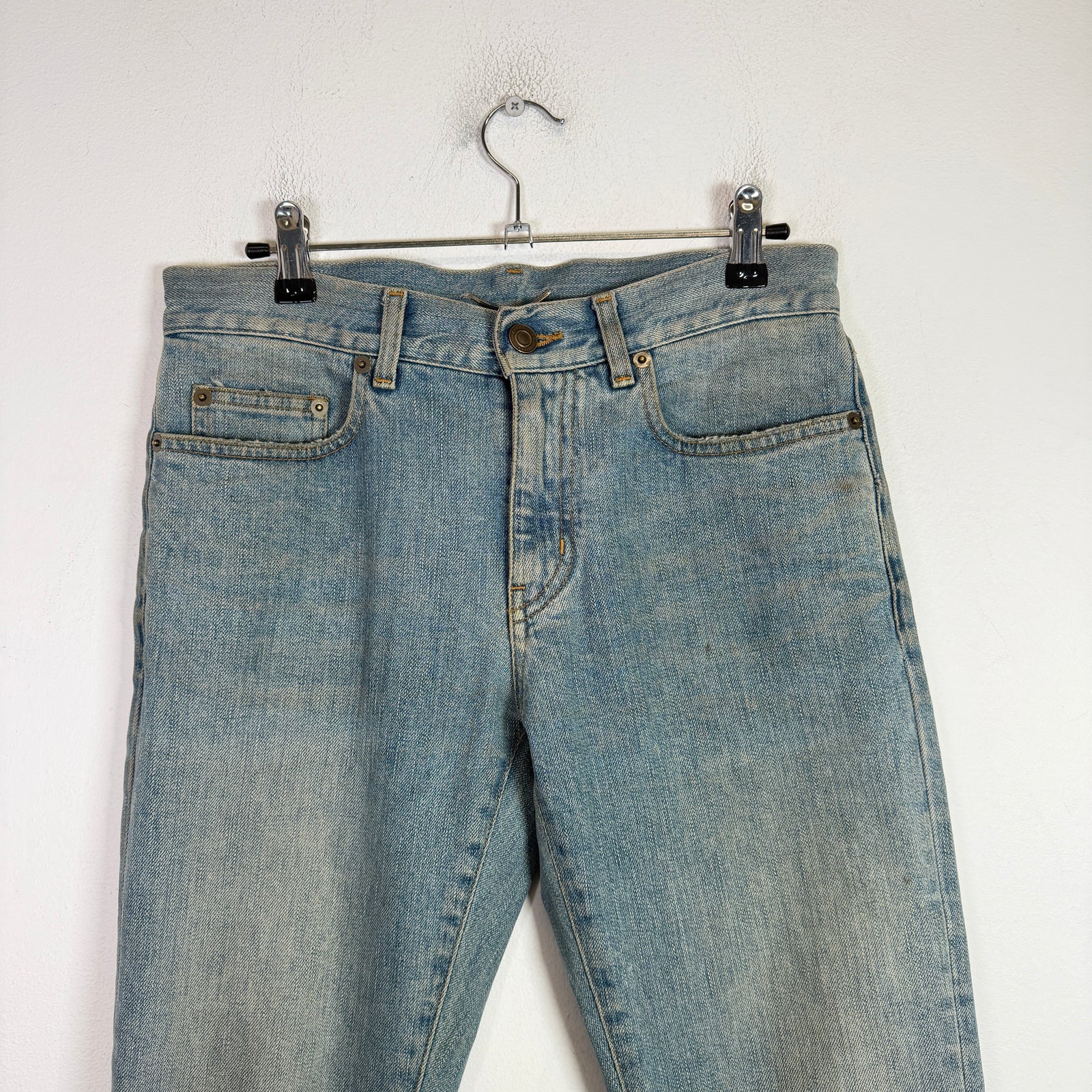 Saint Laurent SS15 D03 Mudwash Distressed Denim Jeans