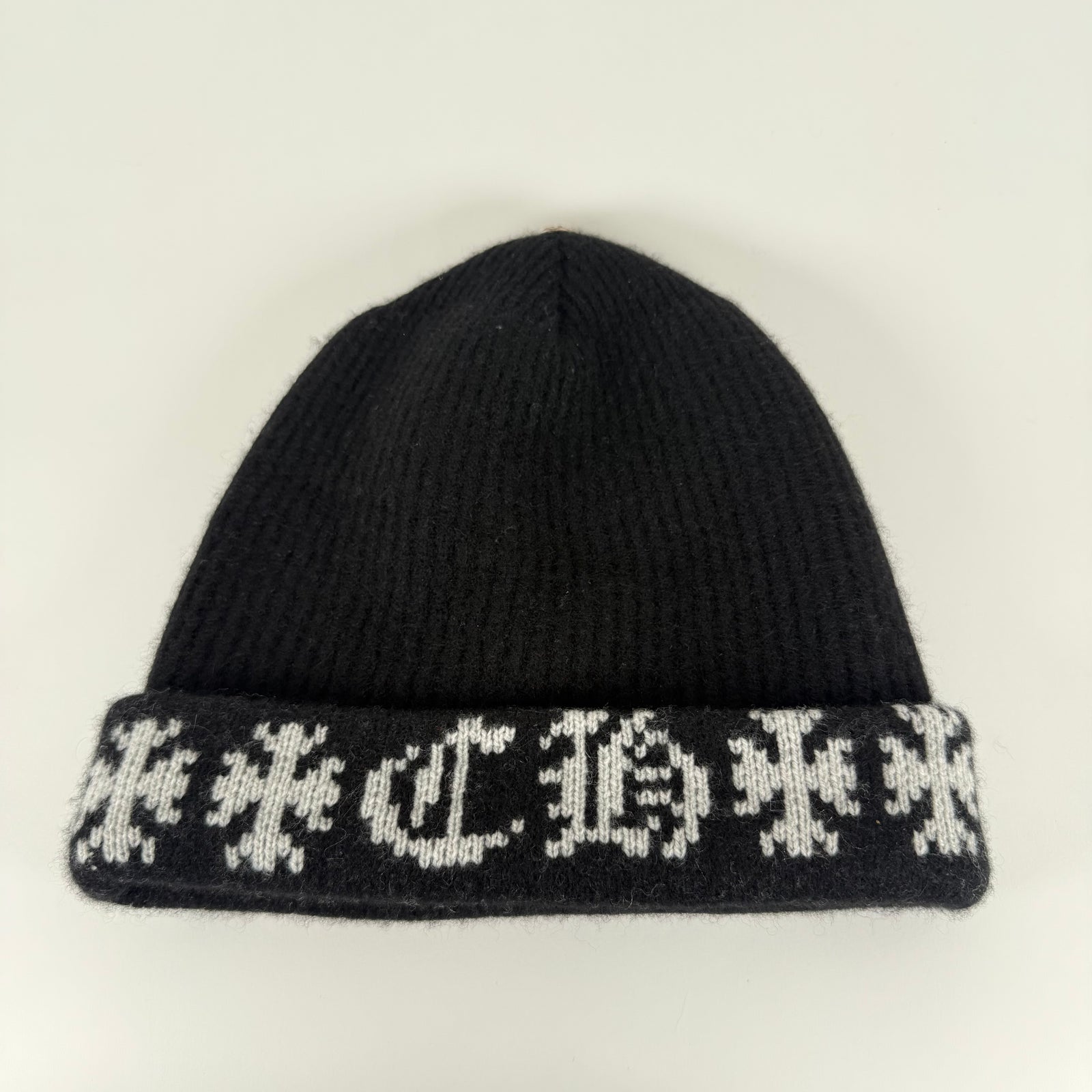 Chrome Hearts 'Big Daddy' Cashmere CH Black Beanie