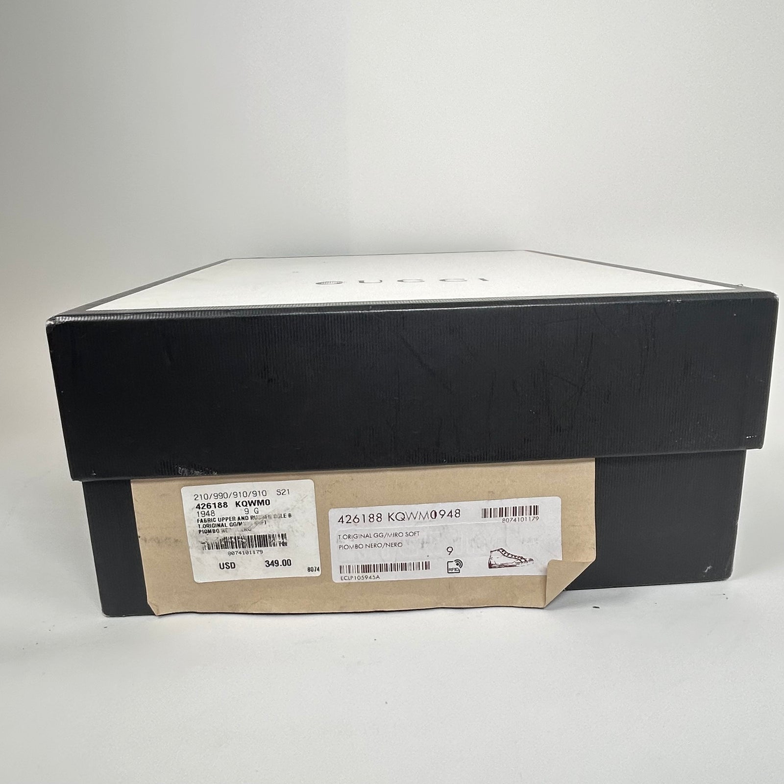 Gucci Black GG Canvas High Top Sneaker Size GG 9