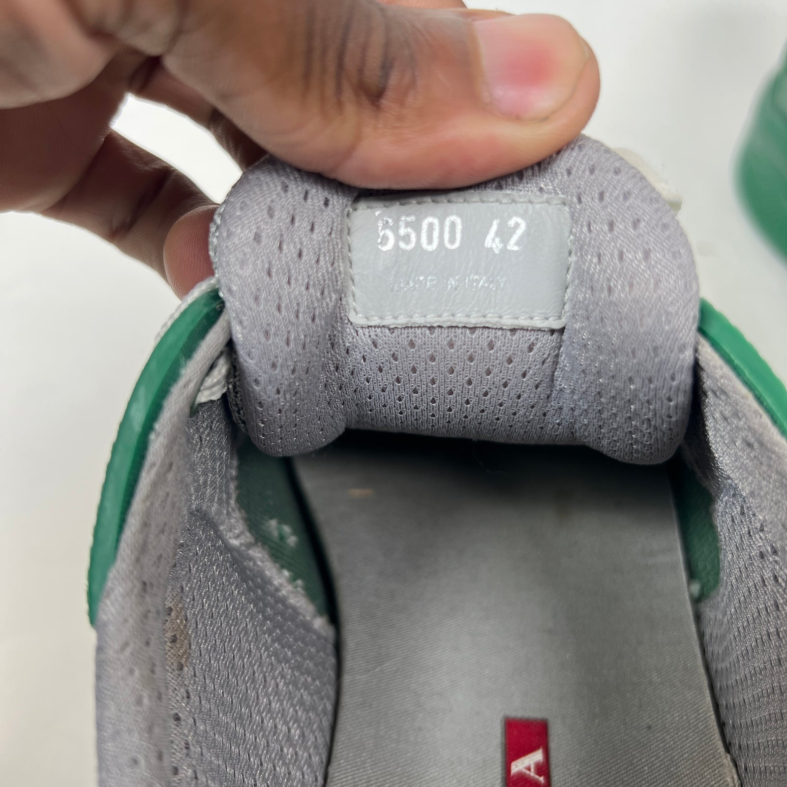 Prada Green Rubber America Cups Size 42