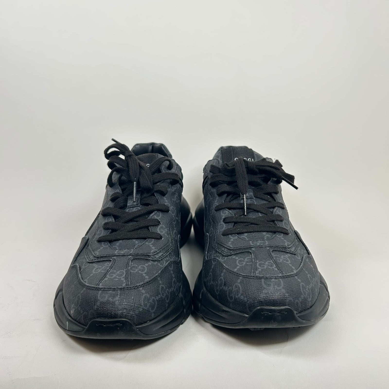 Gucci Black GG Rhyton Sneaker Size GG 12