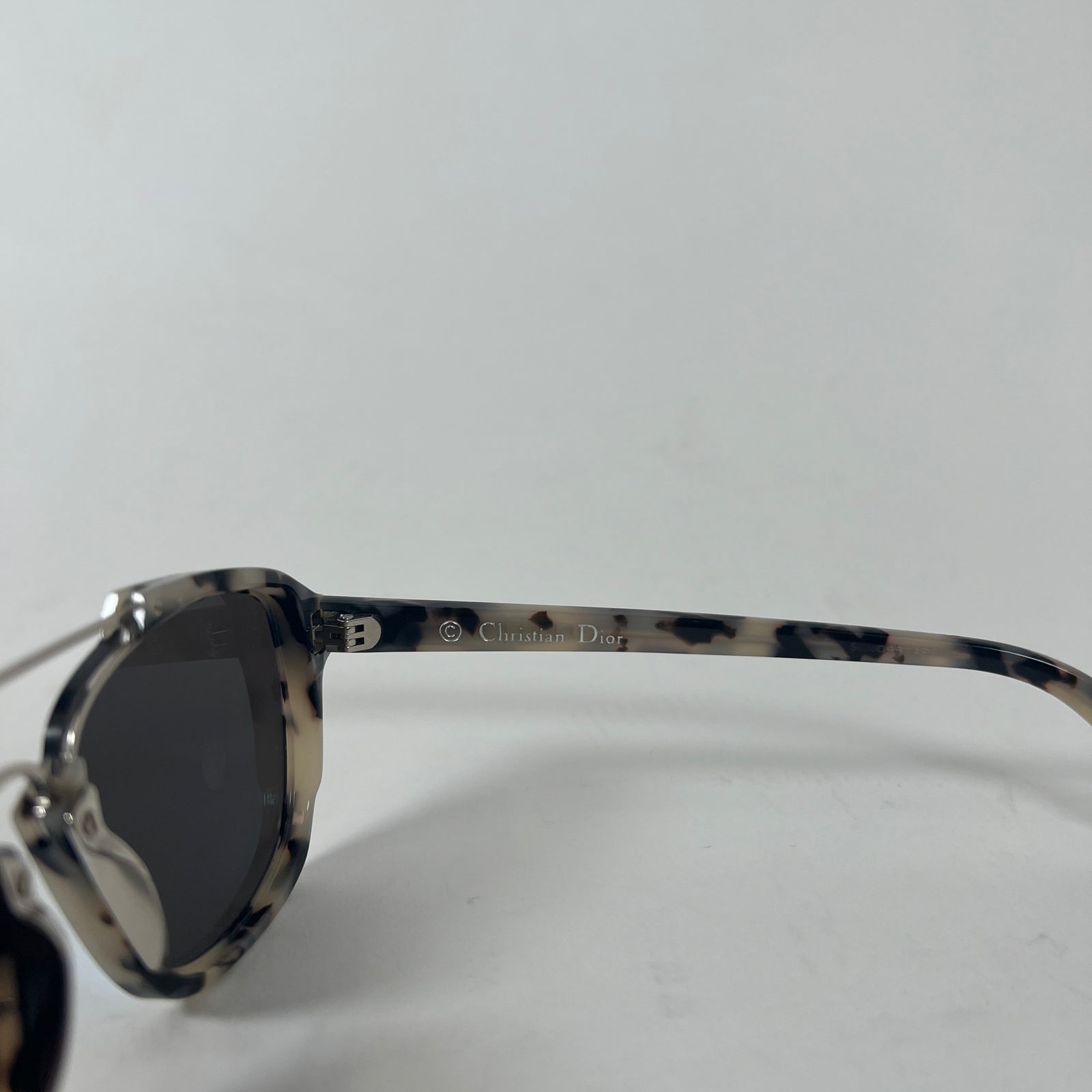 Christian Dior Beige Tortoise Mirrored Wayfarer
