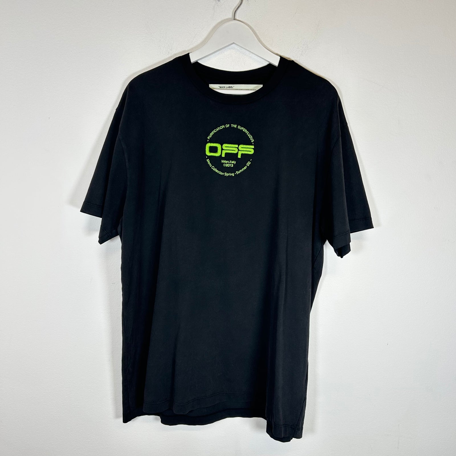 Off-White Black Hand Logo Tee Size XS