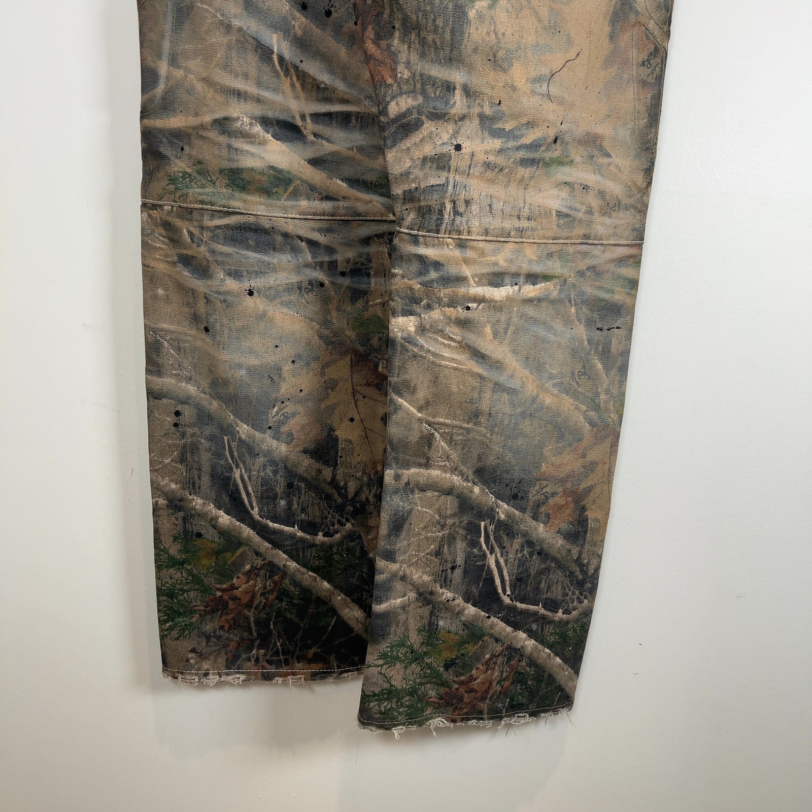 Satoshi Nakamoto Enduro Padded Distressed Canvas Camo Pants