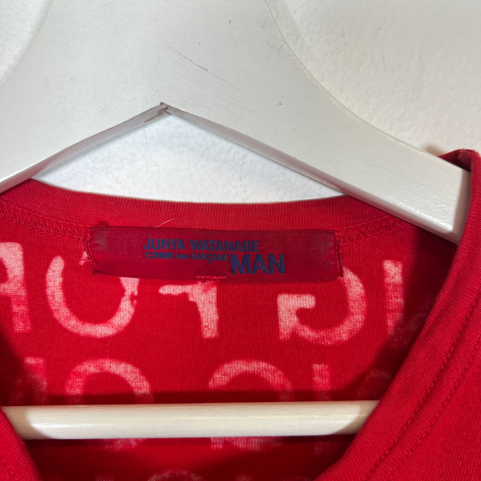 Junya Wantanbe Red Poem T-shirt Size M