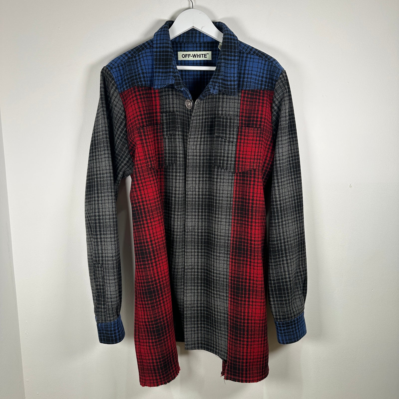 Off-White Patchwork Heavy Wool Flannel Size Large