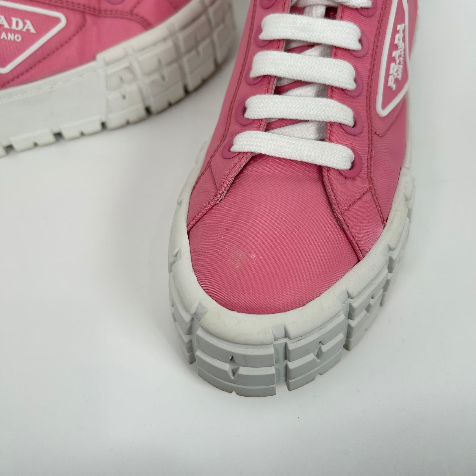 Prada Lug-Sole Platform Sneaker Size 38.5
