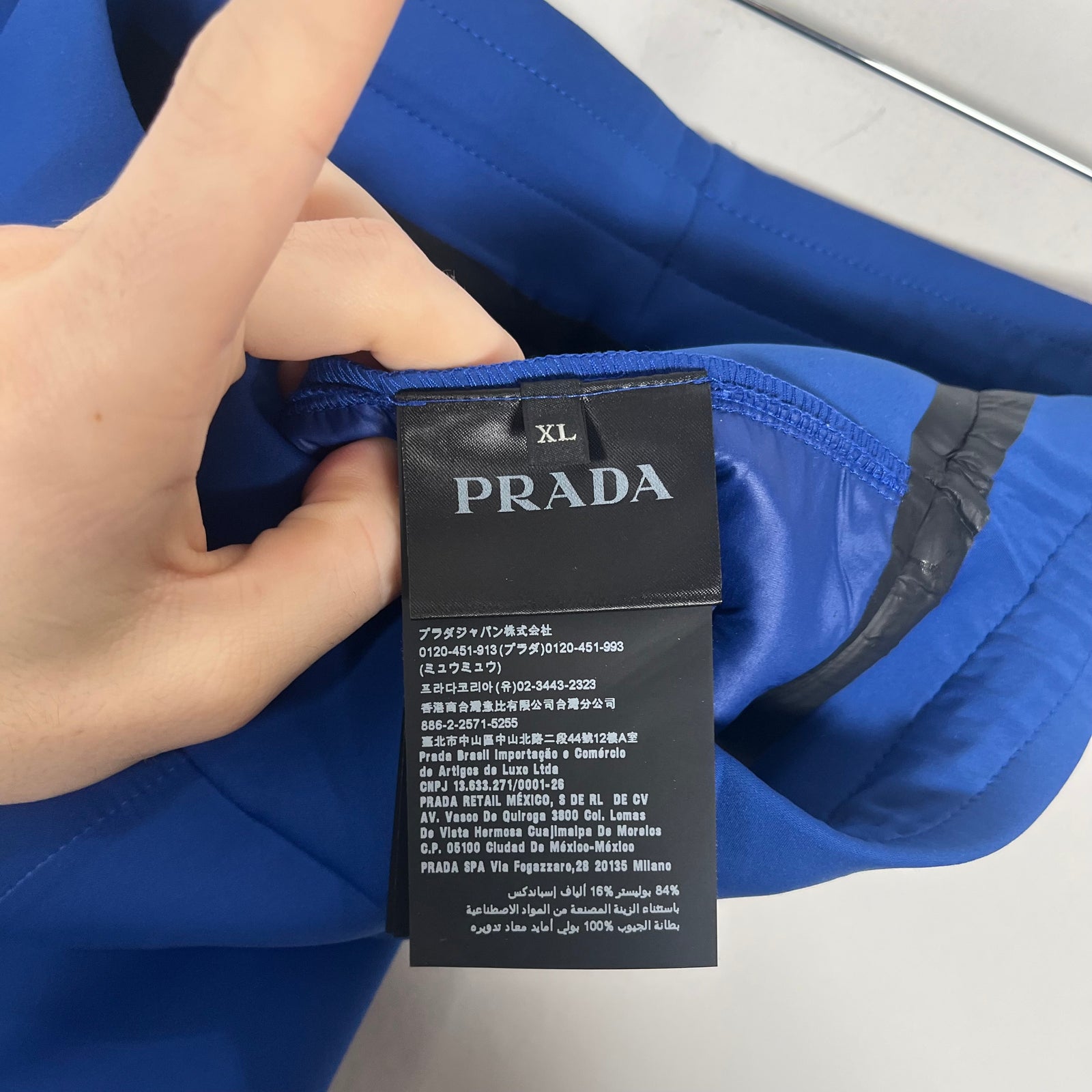 Prada Blue Nylon Pants Size XL