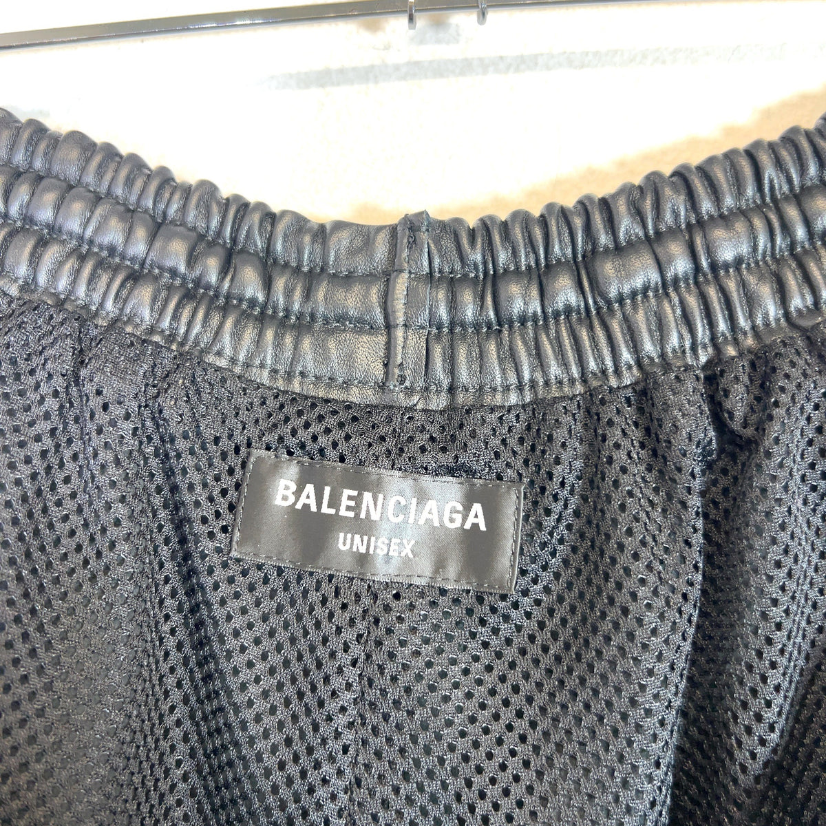 Balenciaga 3B Lambskin Wide-Leg Track Pants