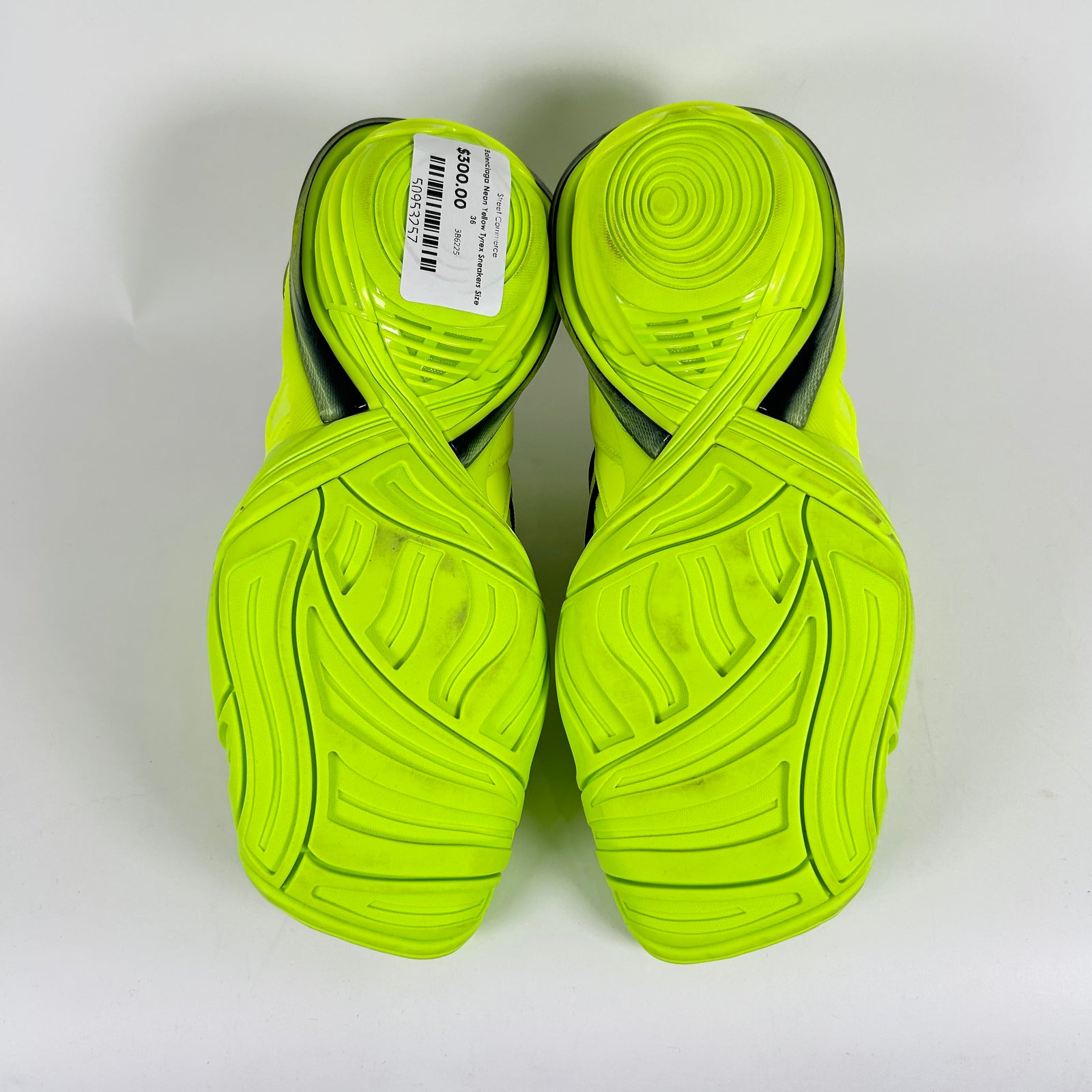 Balenciaga Neon Yellow Tyrex Sneakers Size 36