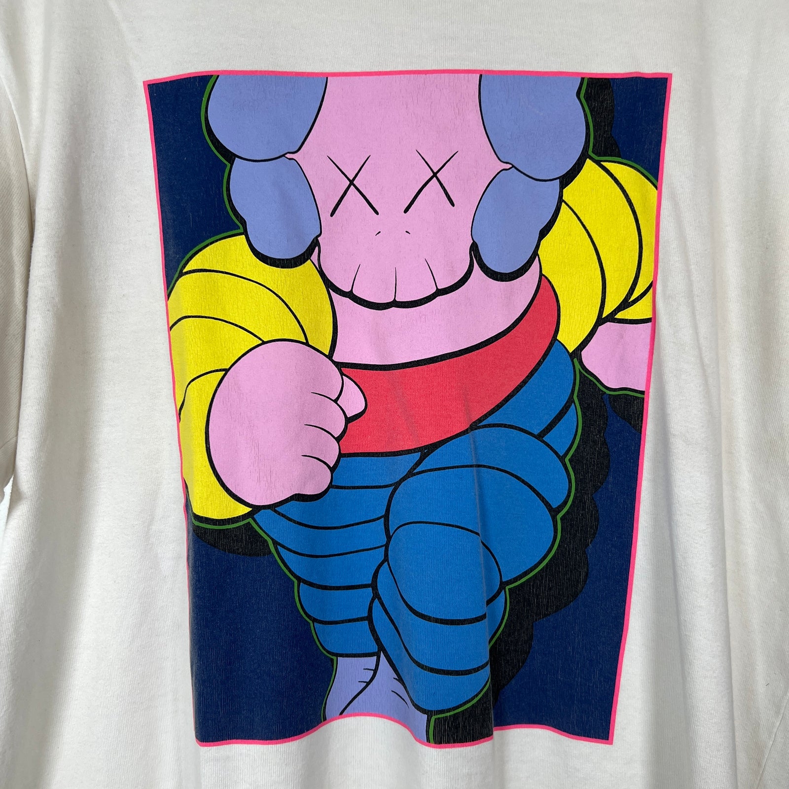 Original Fake x Kaws Michellin Man T-Shirt Size 4