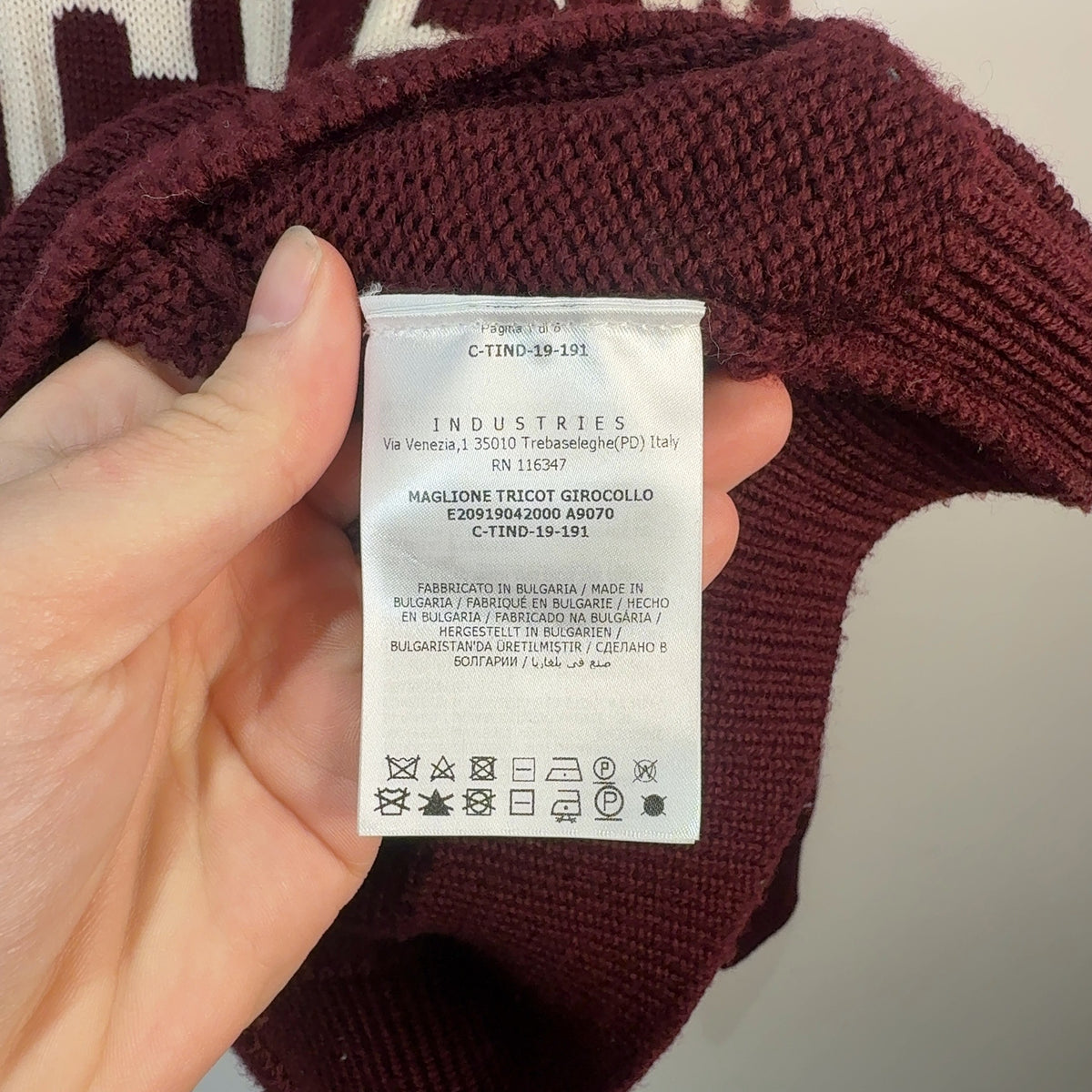 Moncler Maglione Spell Out Knit Sweater