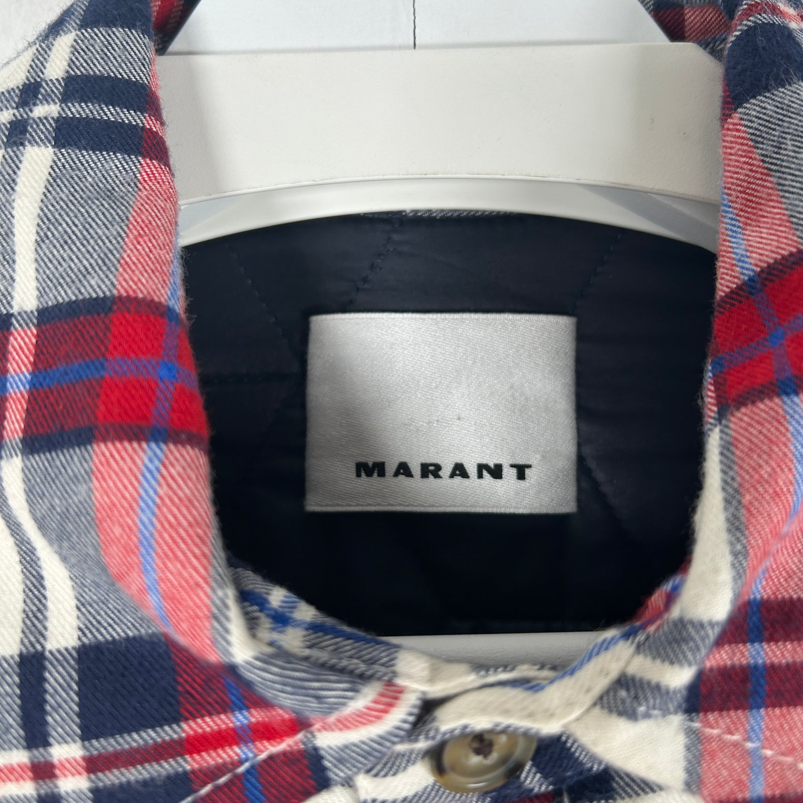 Isabel Marant Red/Blue Flannel Shirt Size S
