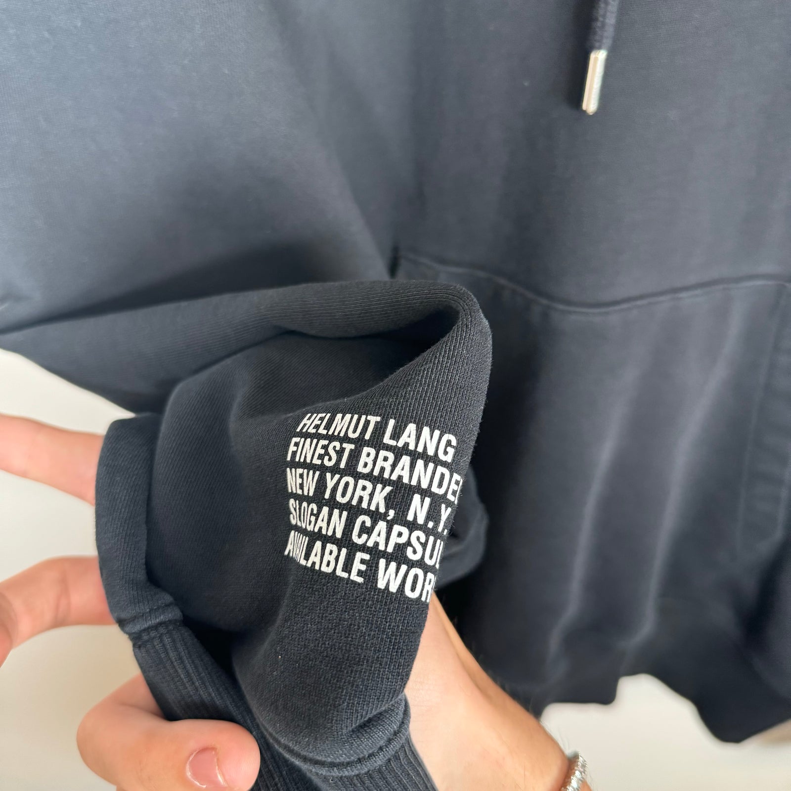 Helmut Lang Black Impress Hoodie Size M