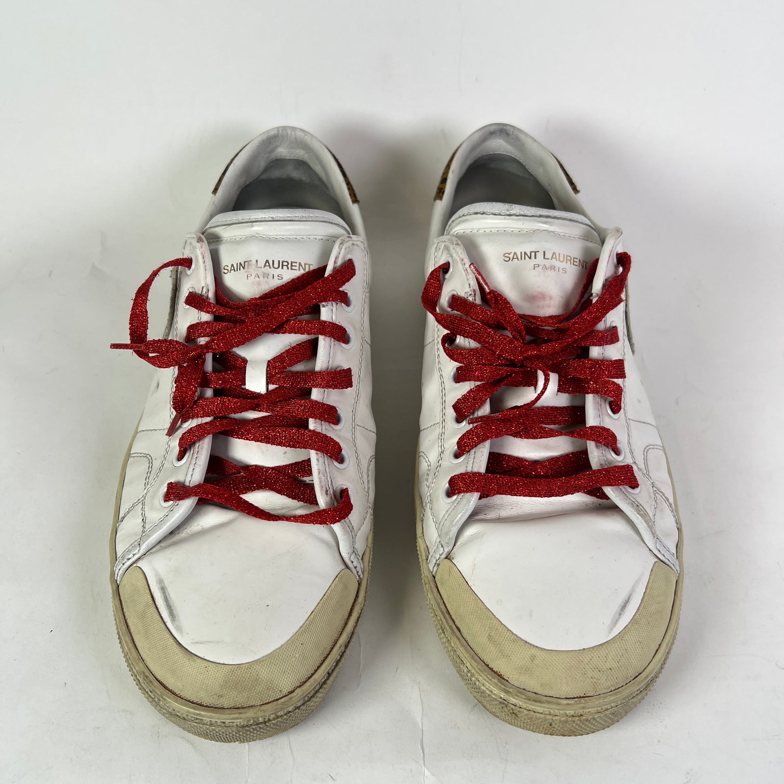 Saint Laurent SL 37 Diamond Leather Court Sneakers