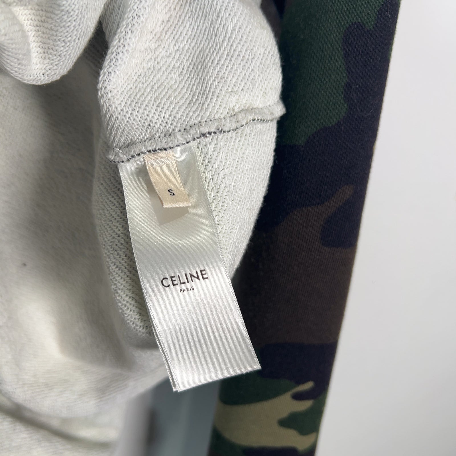 Celine Logo Camo Hoodie