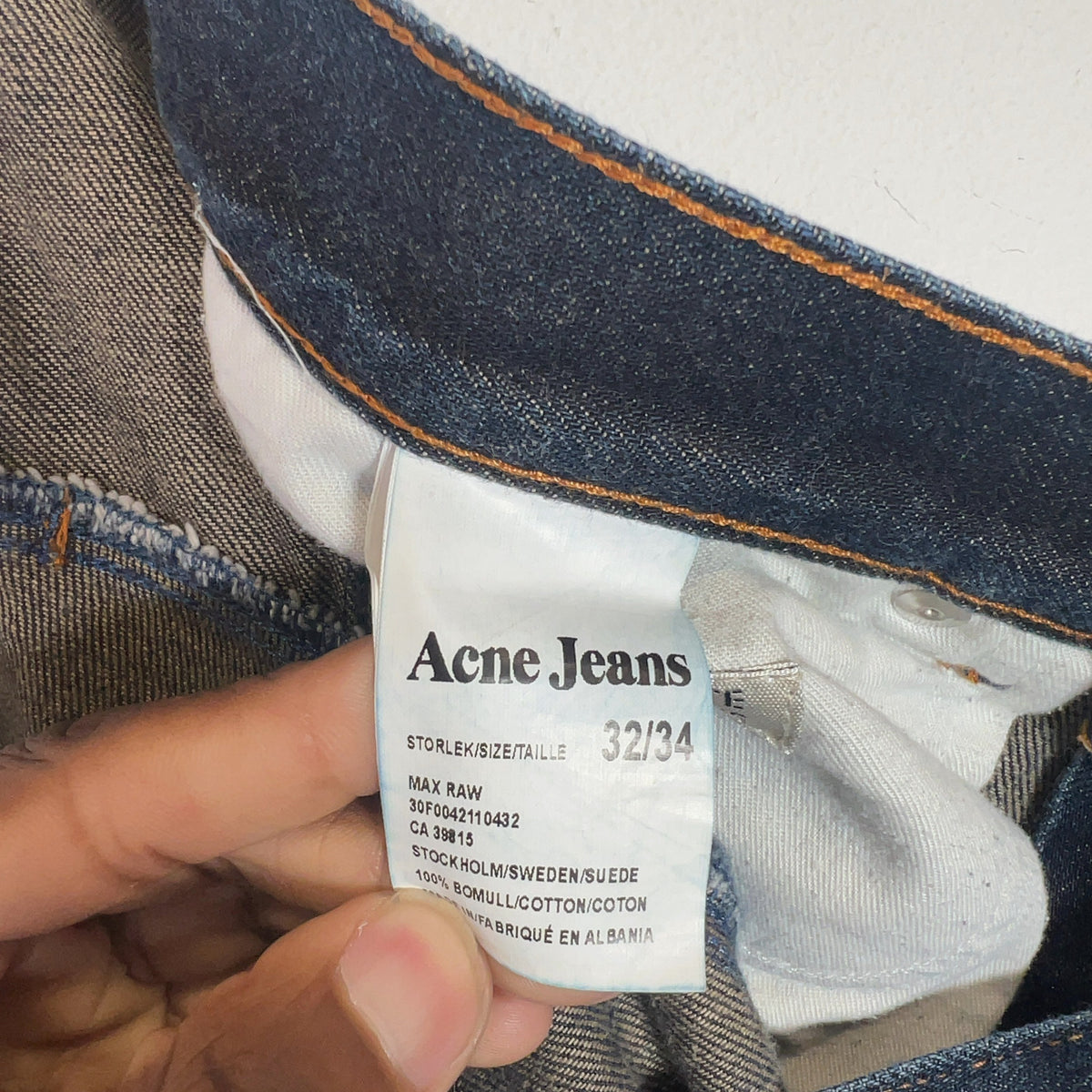 Acne Studios Vintage Max Raw Denim Jeans