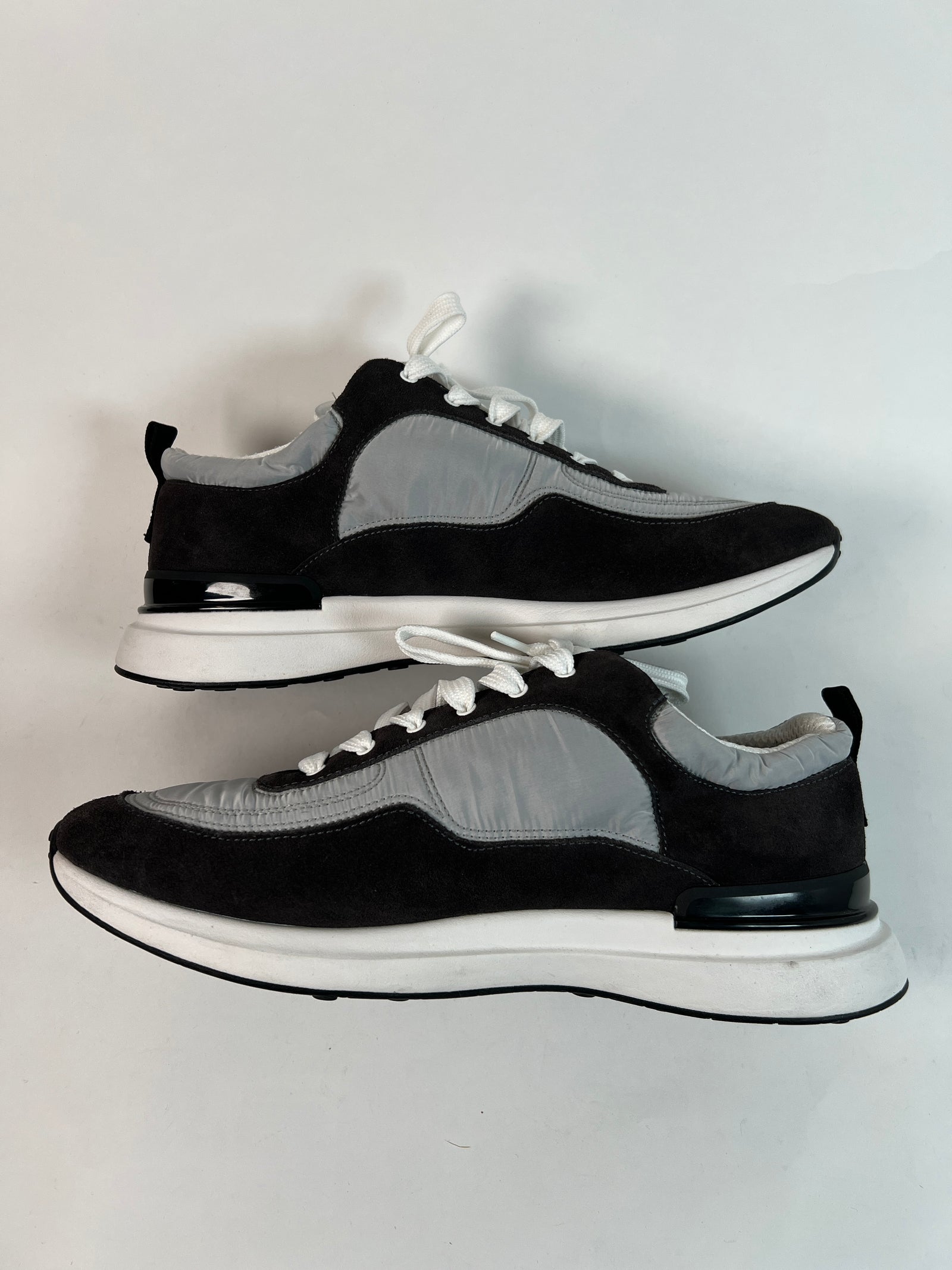 Chanel Dark Grey Suede Calfskin Sneaker Sz 43