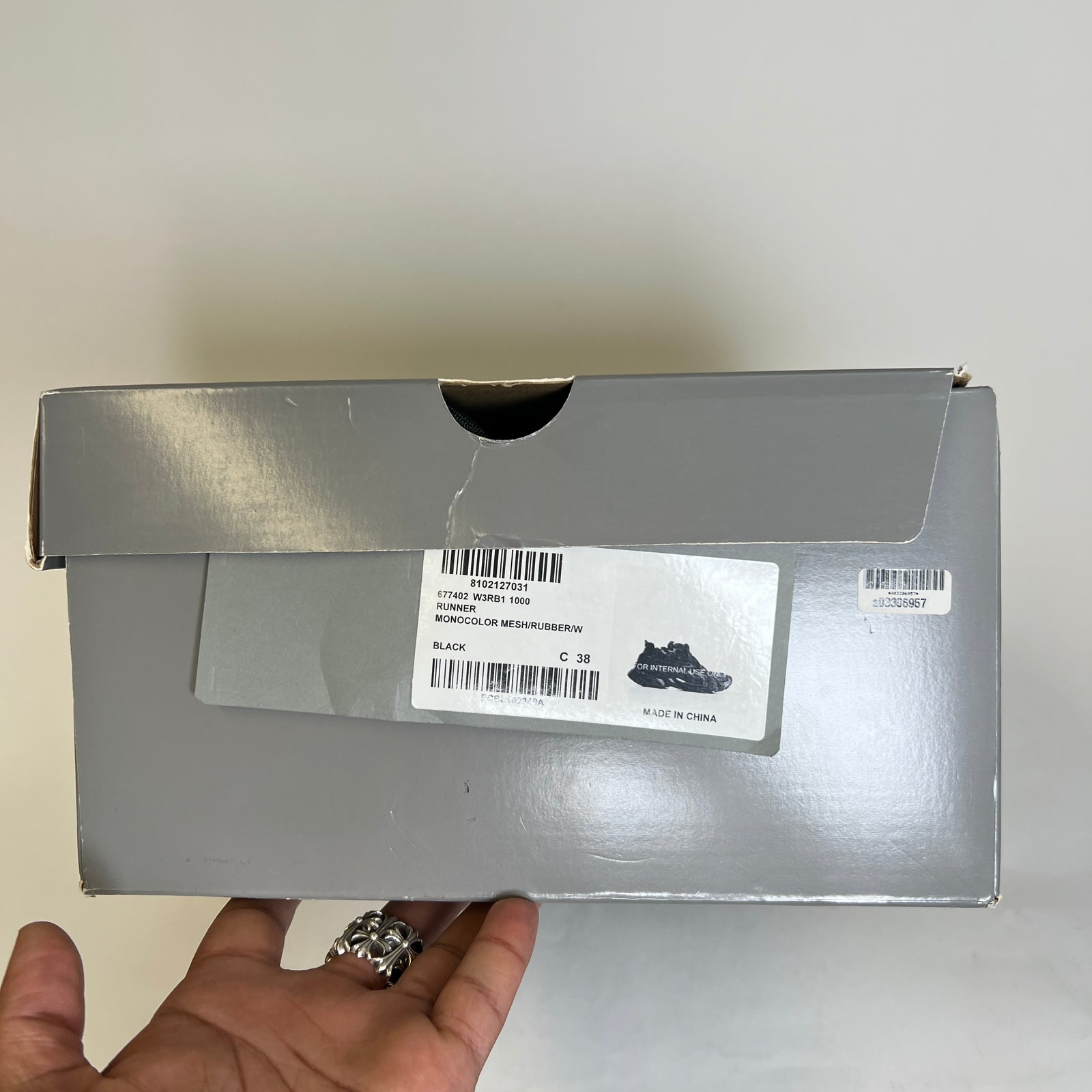 Balenciaga Triple Black Mesh Runner Size 38