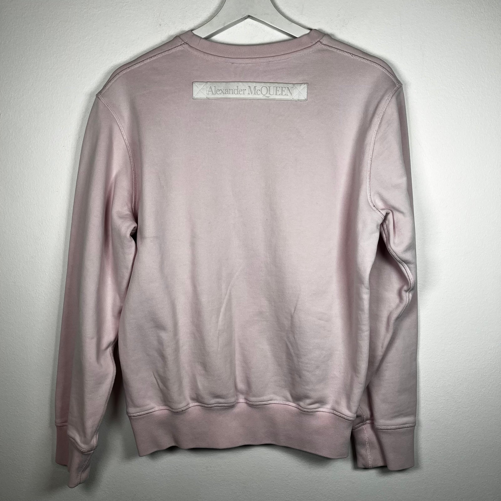 Alexander McQueen Pink Logo Crewneck Size S