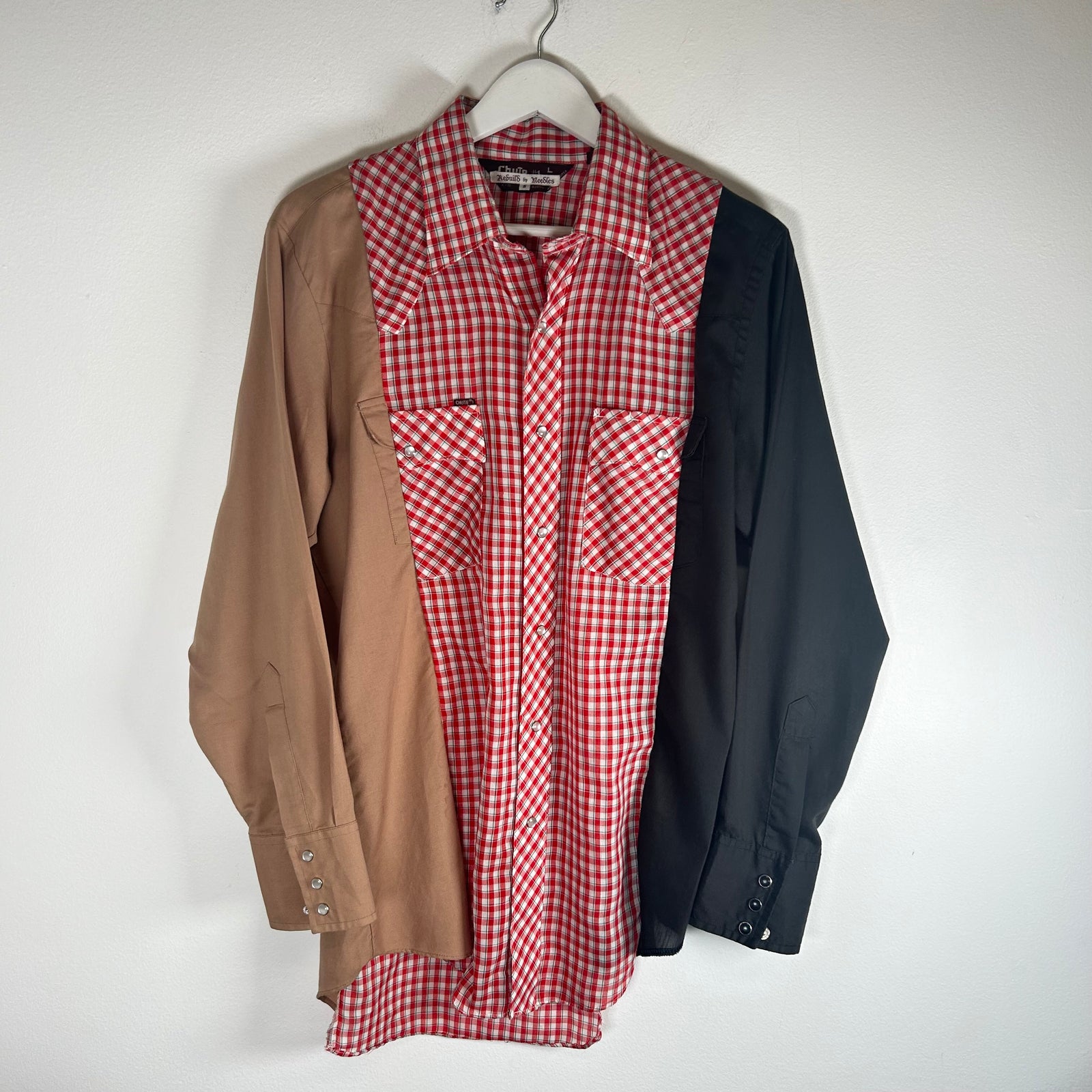 Needles Khaki Rebuild Flannel Shirt Size S
