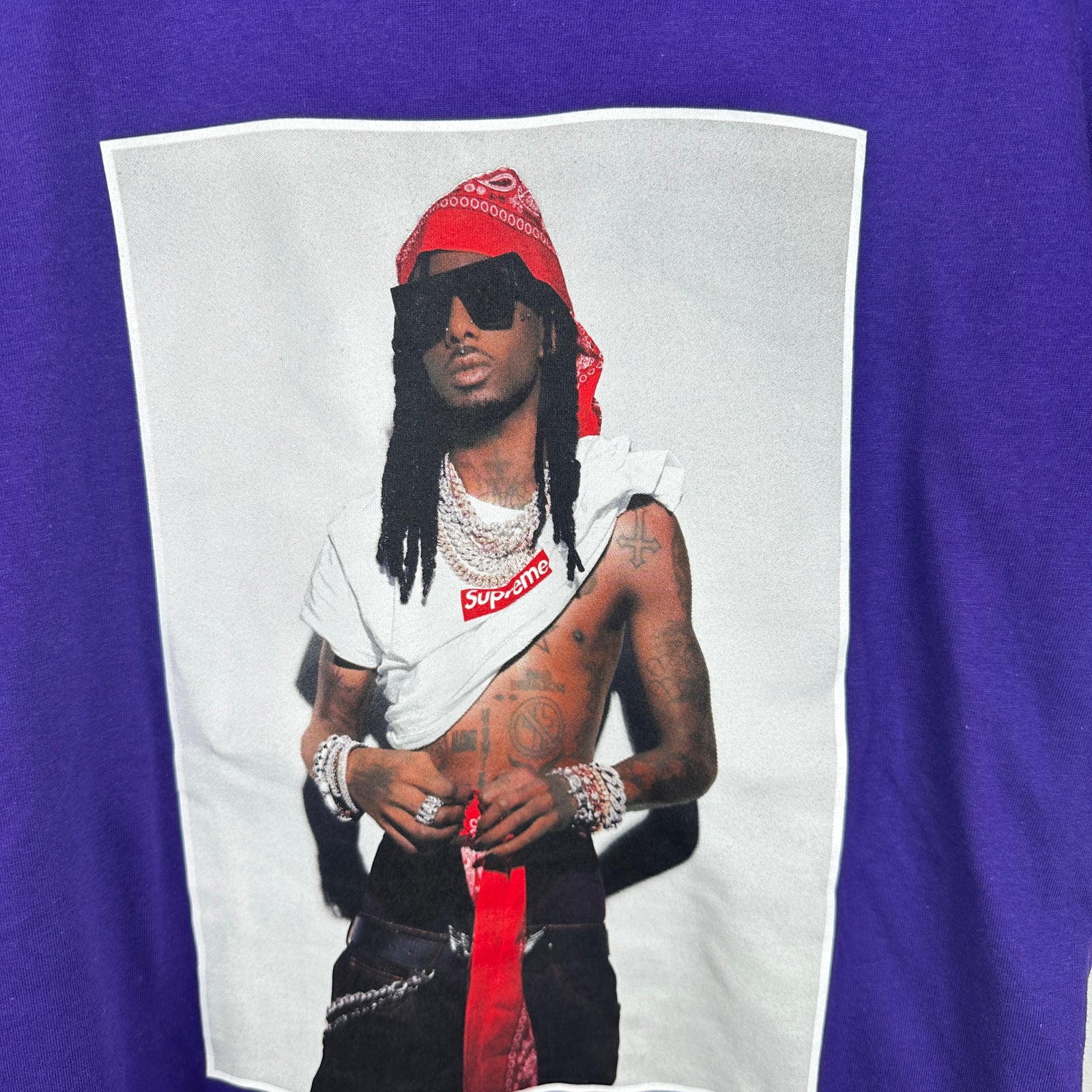 Supreme Purple 'Playboi Carti' Graphic T-Shirt Size S
