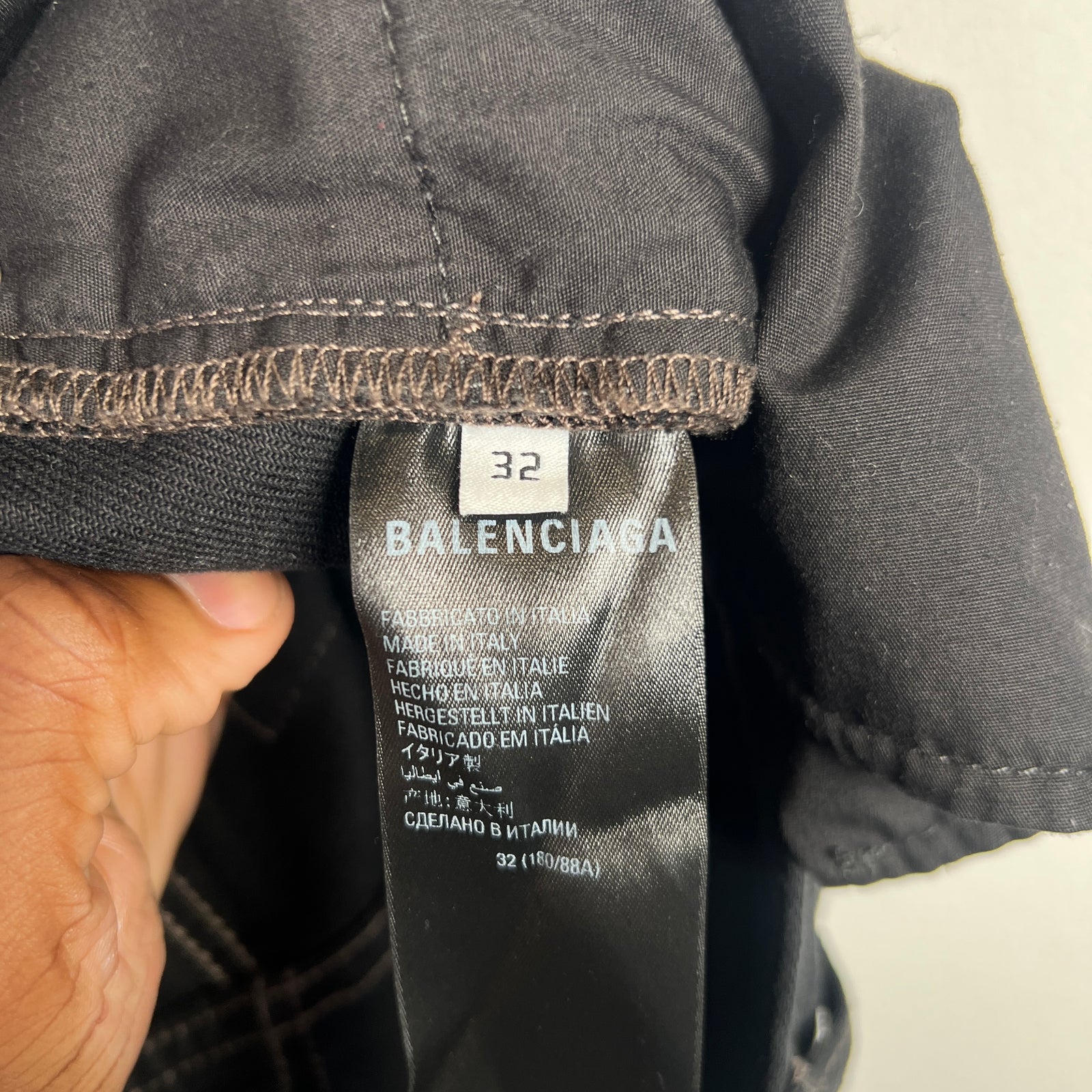 Balenciaga Black Destroyed-Cut Jeans