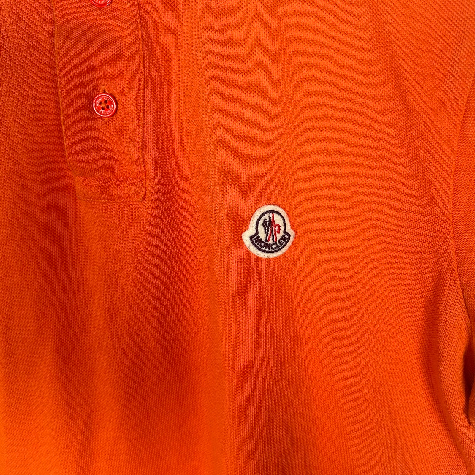 Moncler Orange Polo Shirt Size M