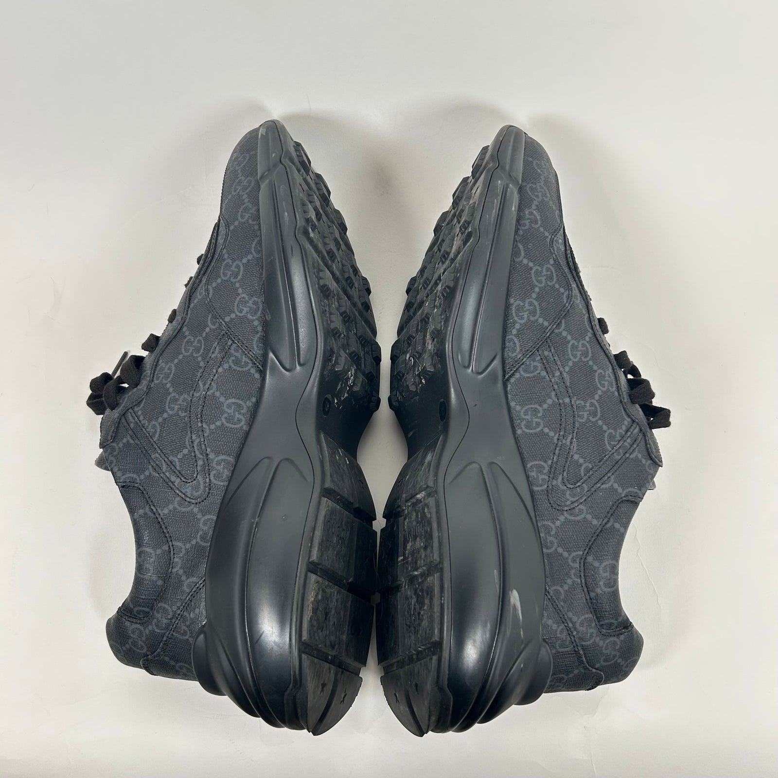 Gucci Black GG Rhyton Sneaker Size GG 12
