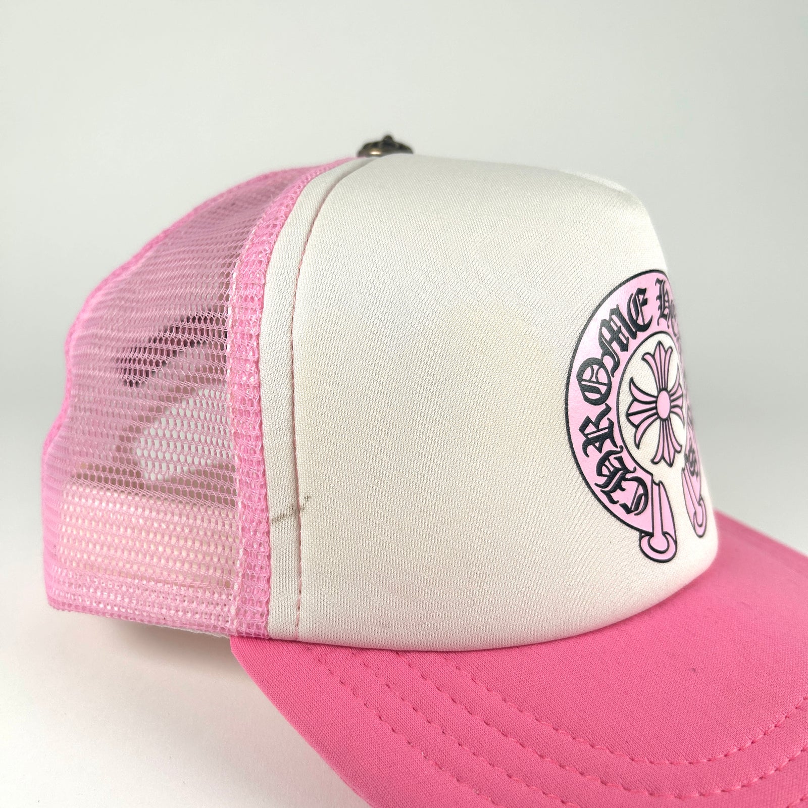 Chrome Hearts Pink Horseshoe Trucker Hat