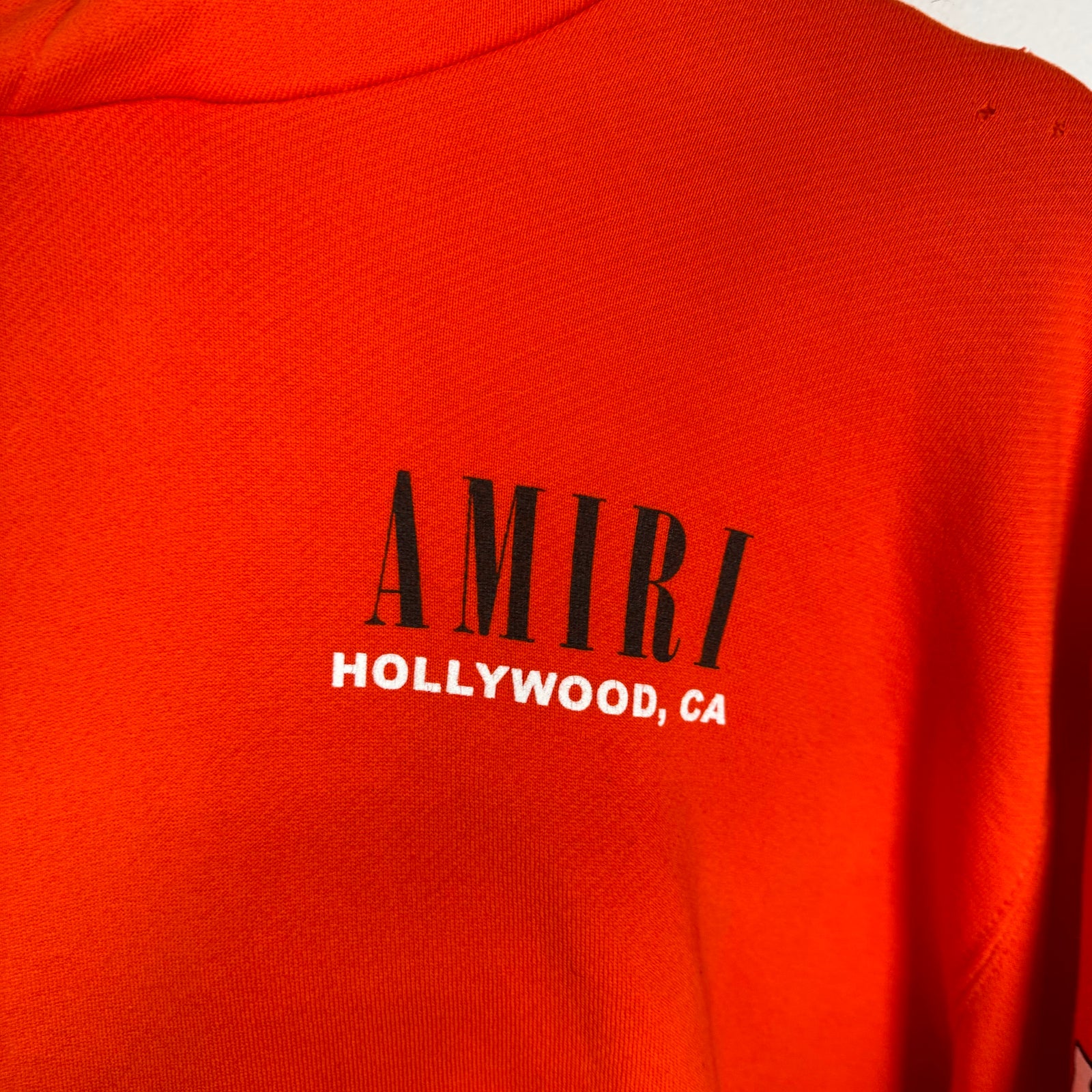 Amiri Orange Bones Hoodie Size L