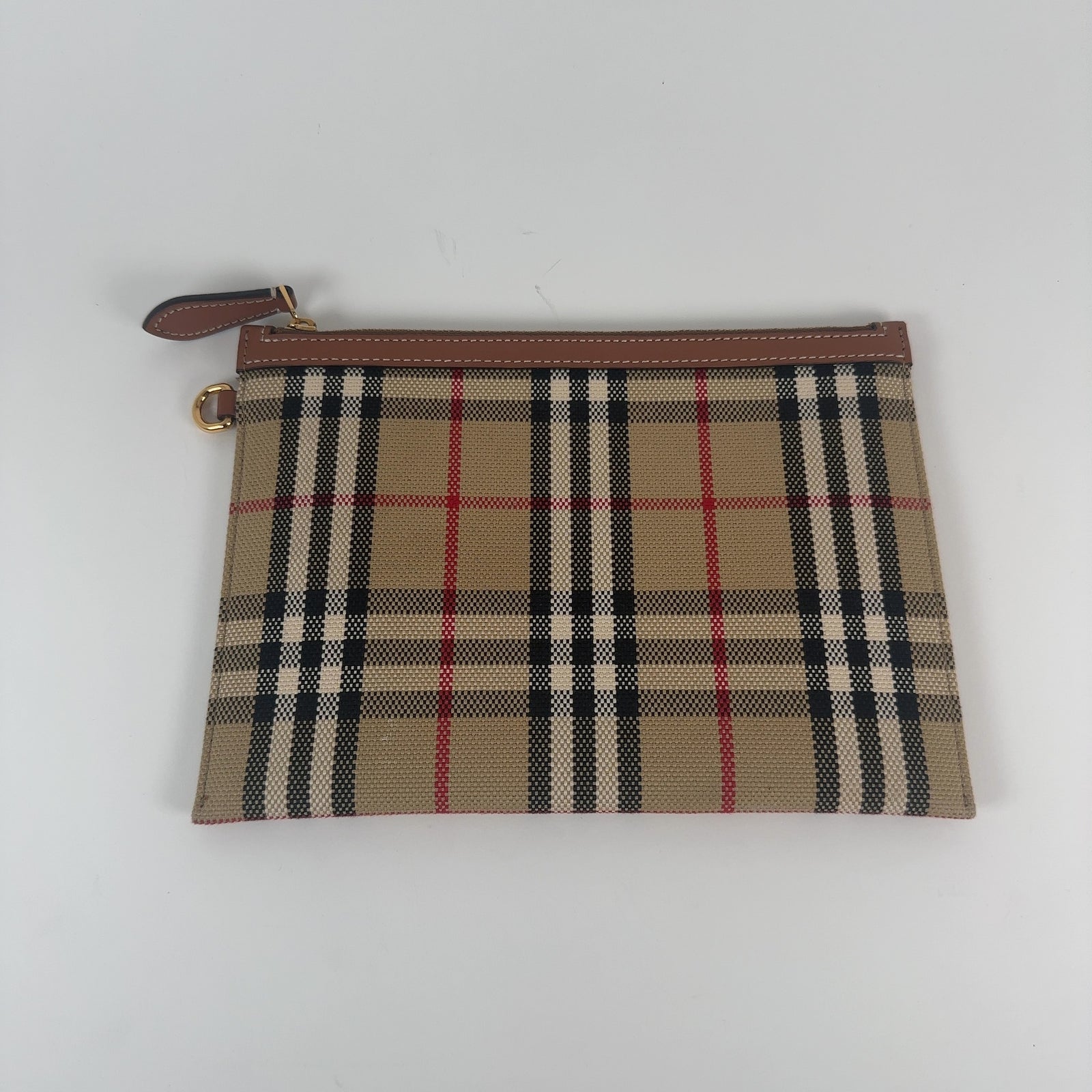 Burberry Check Canvas Clutch