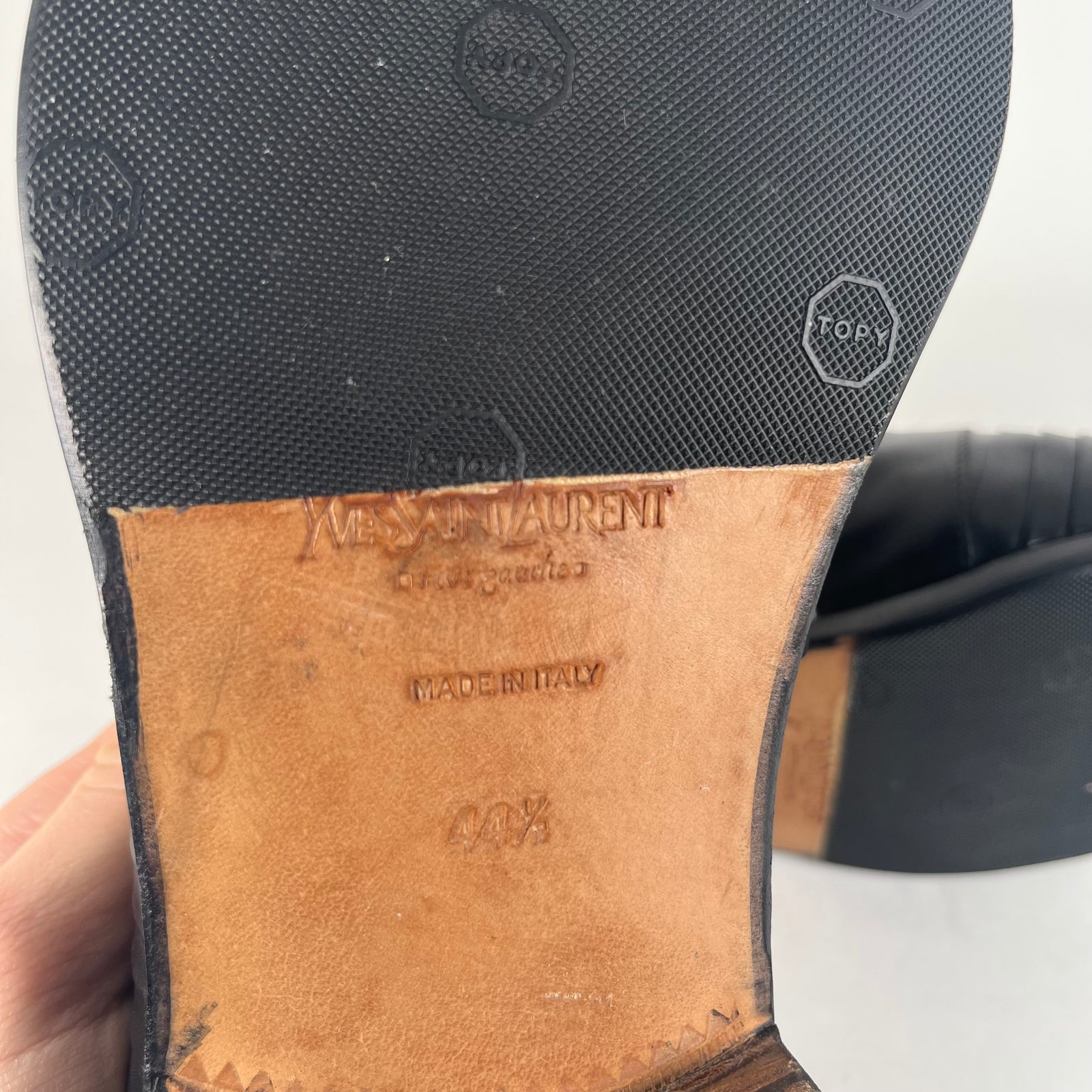Saint Laurent Black Banded Dress Shoe Size 11.5