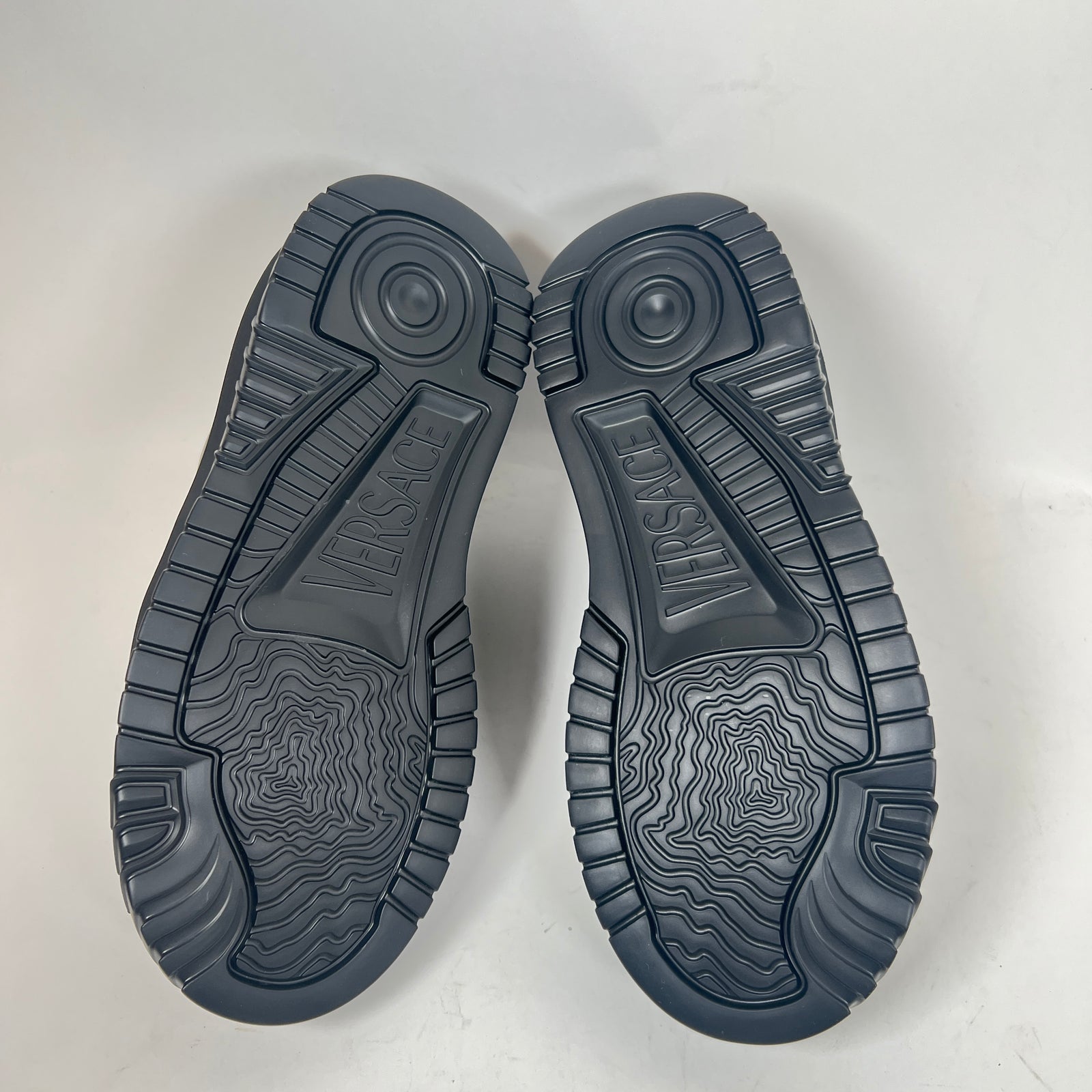 Versace Black Odissea Leather Sneaker Size 38